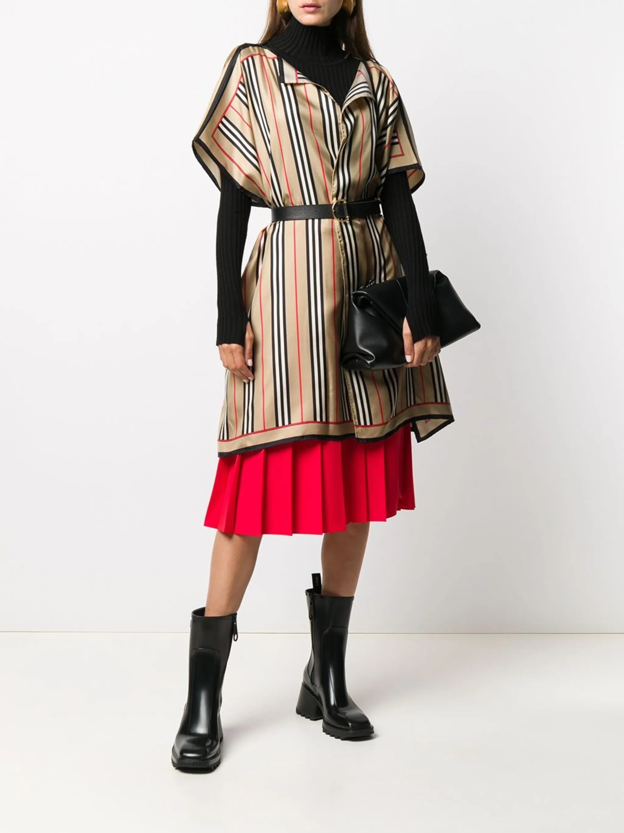 Icon checked silk cape