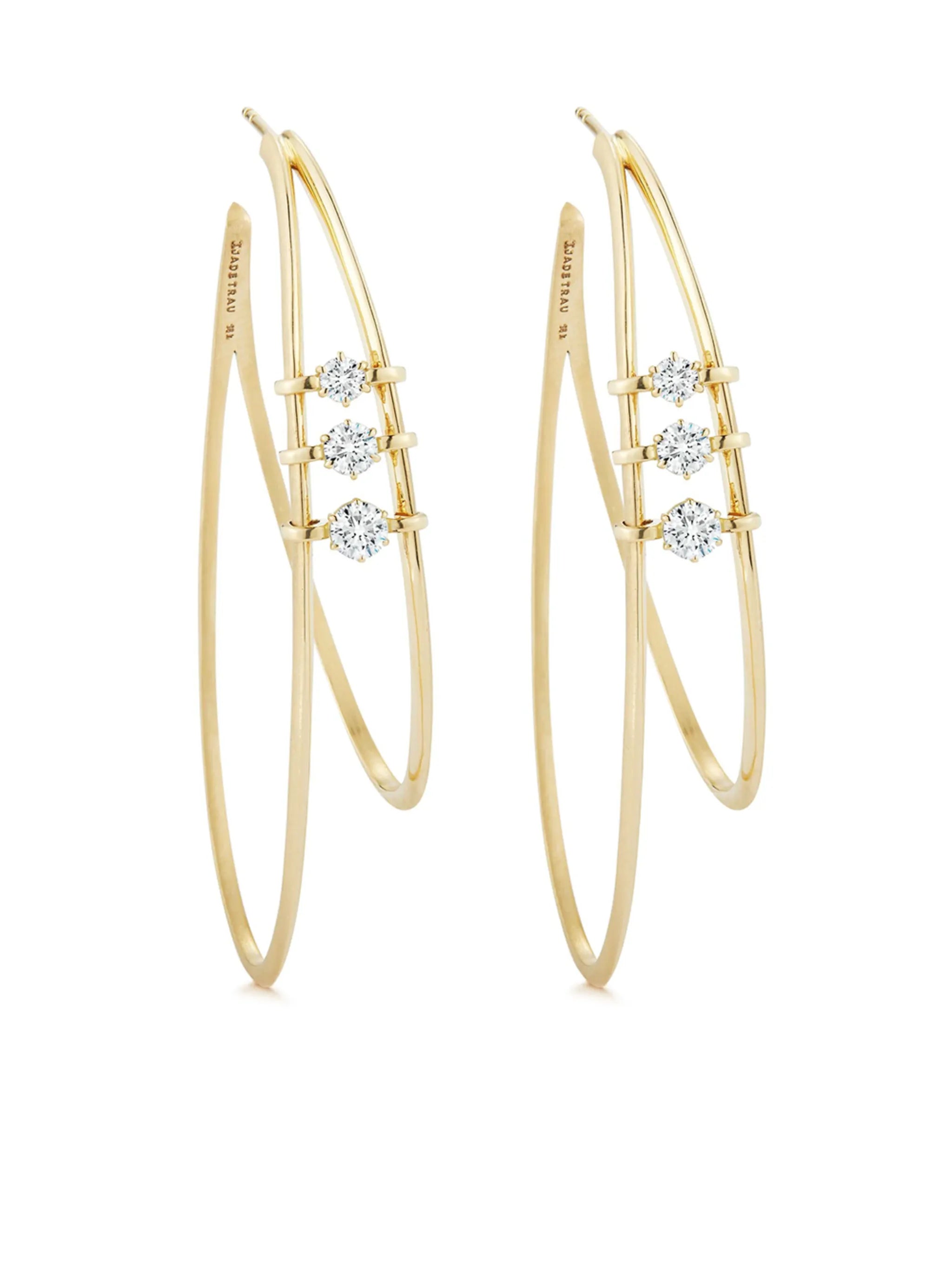 Penelope 18kt yellow gold diamond hoop earrings