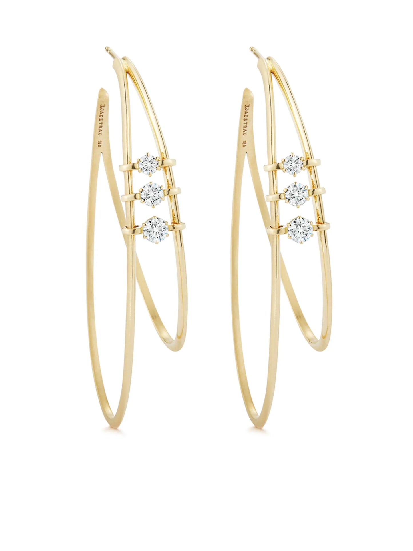 Penelope 18kt yellow gold diamond hoop earrings