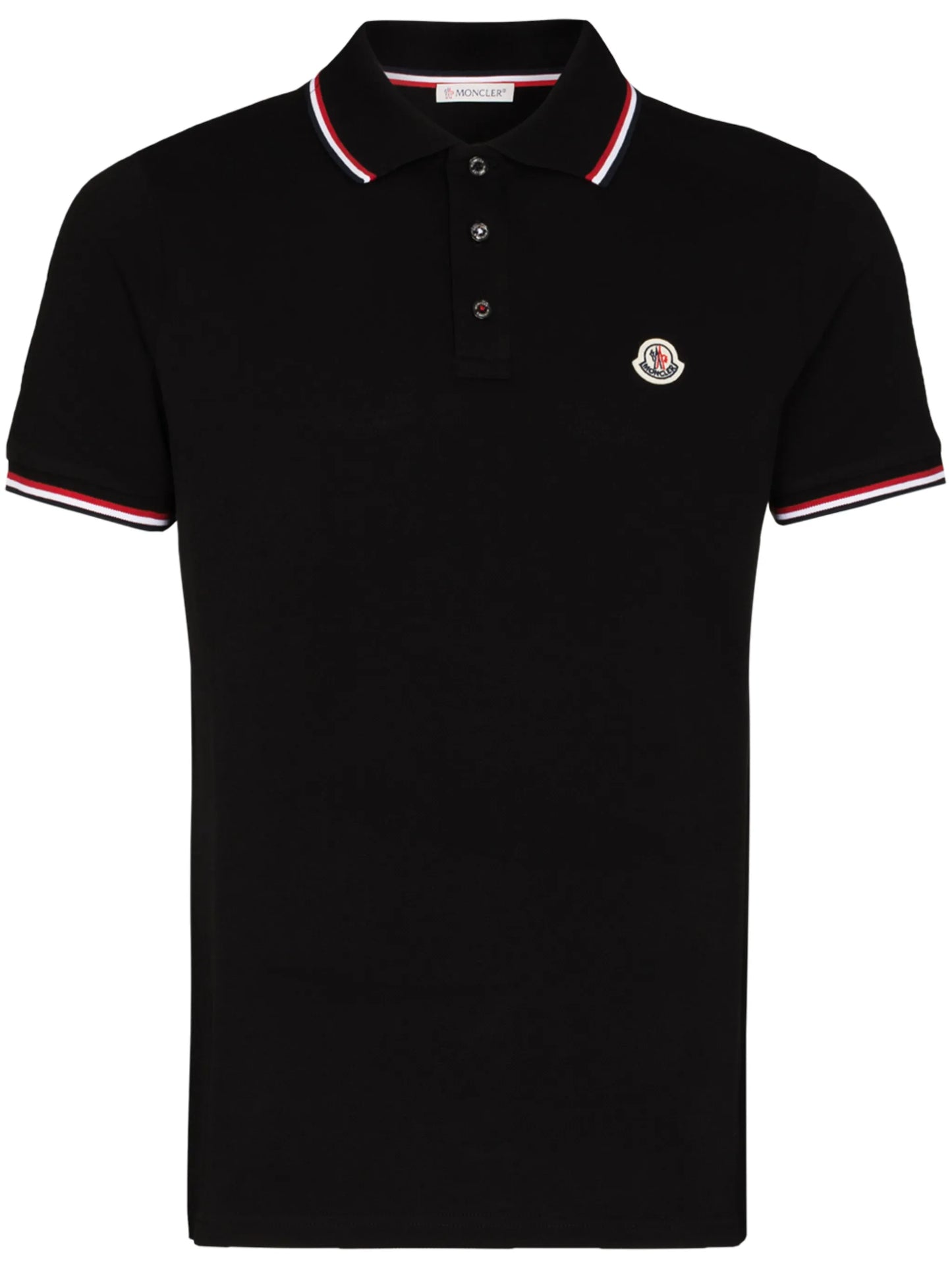 logo-patch striped-trim polo shirt