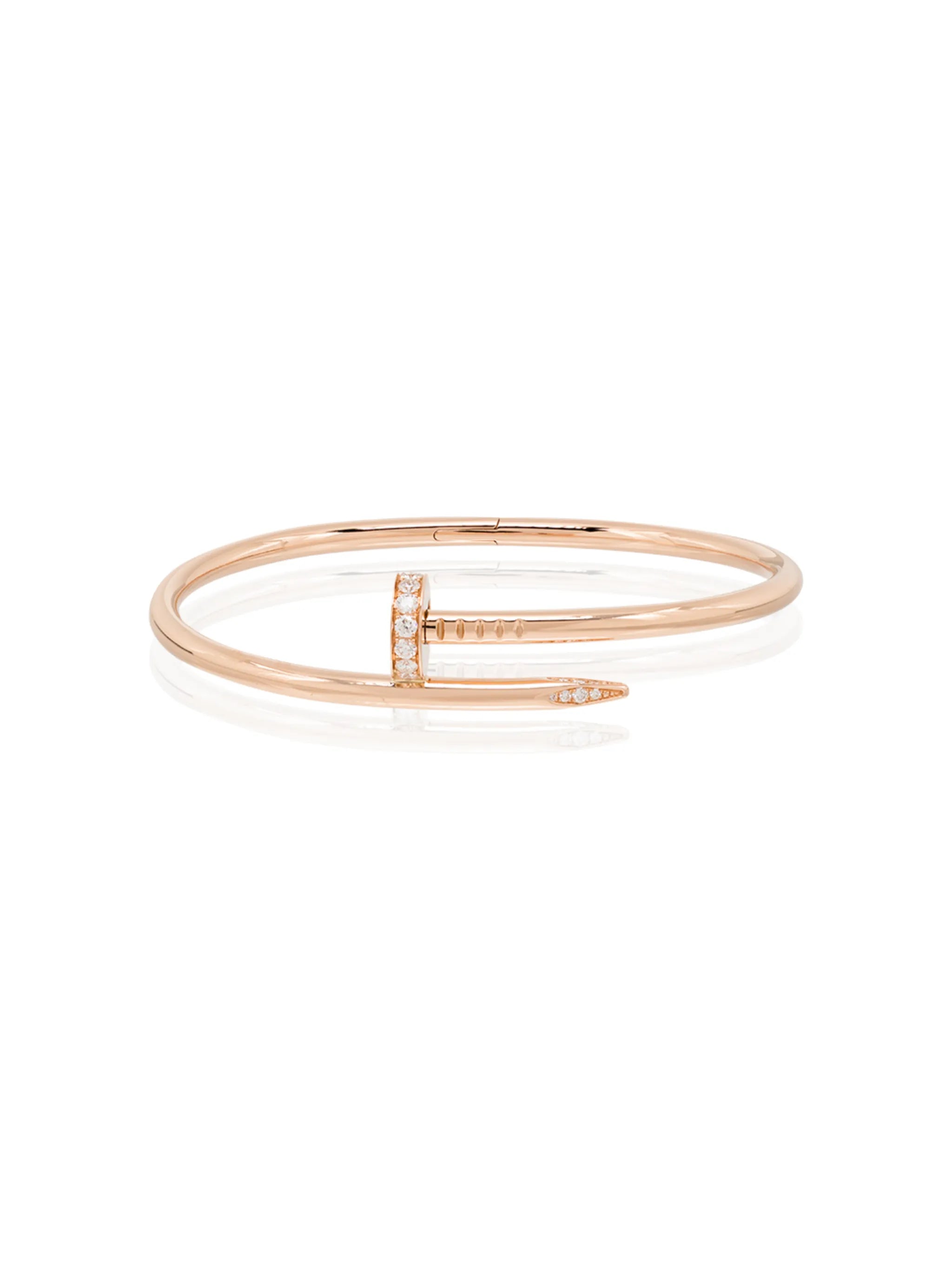 18kt rose gold Cartier Juste Un Clou diamond cuff