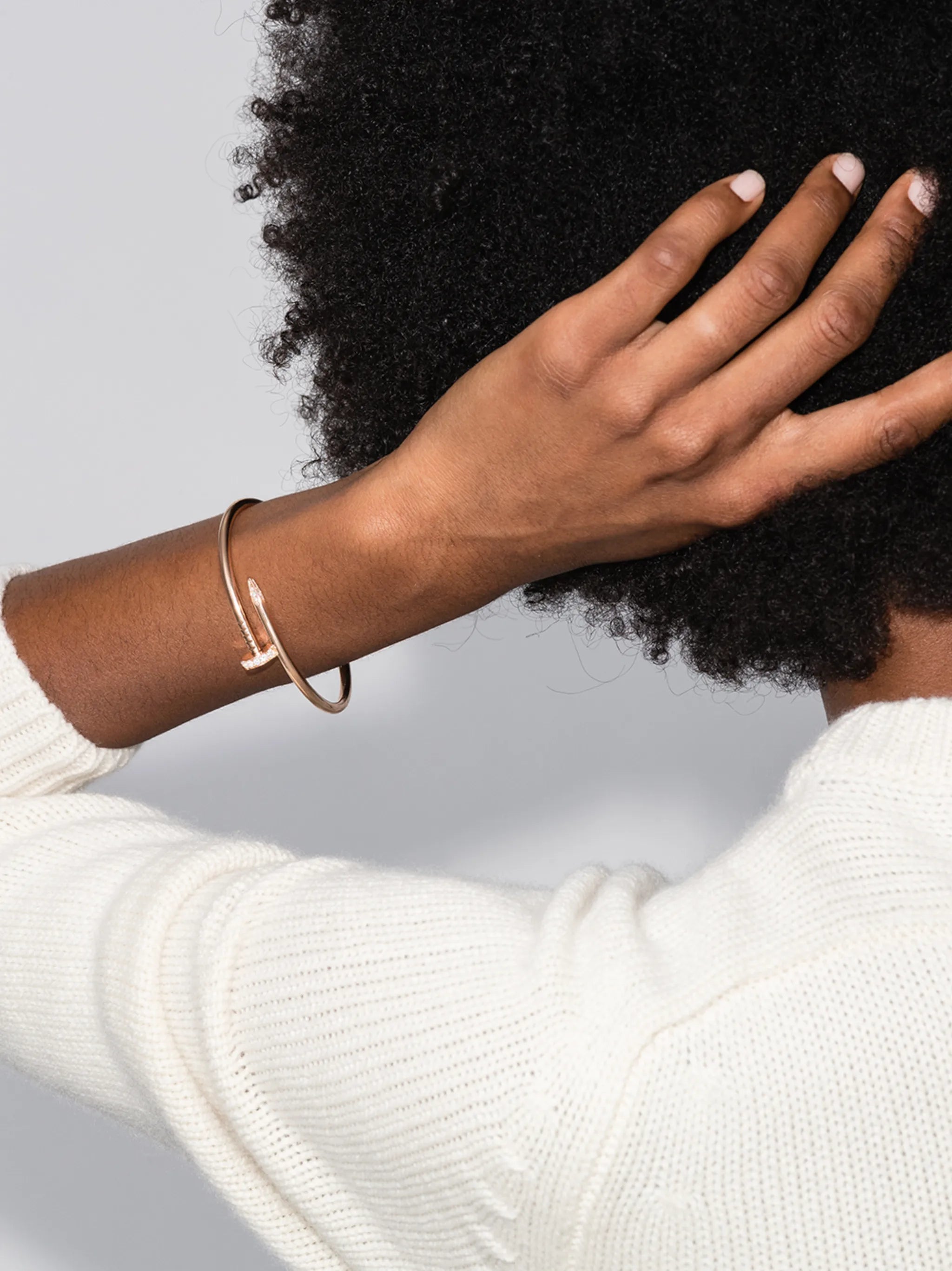 18kt rose gold Cartier Juste Un Clou diamond cuff
