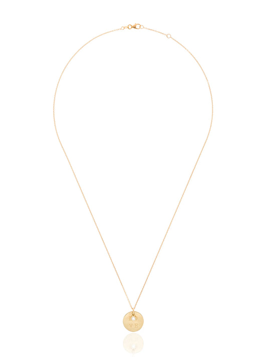 18kt yellow gold Love diamond pendant necklace