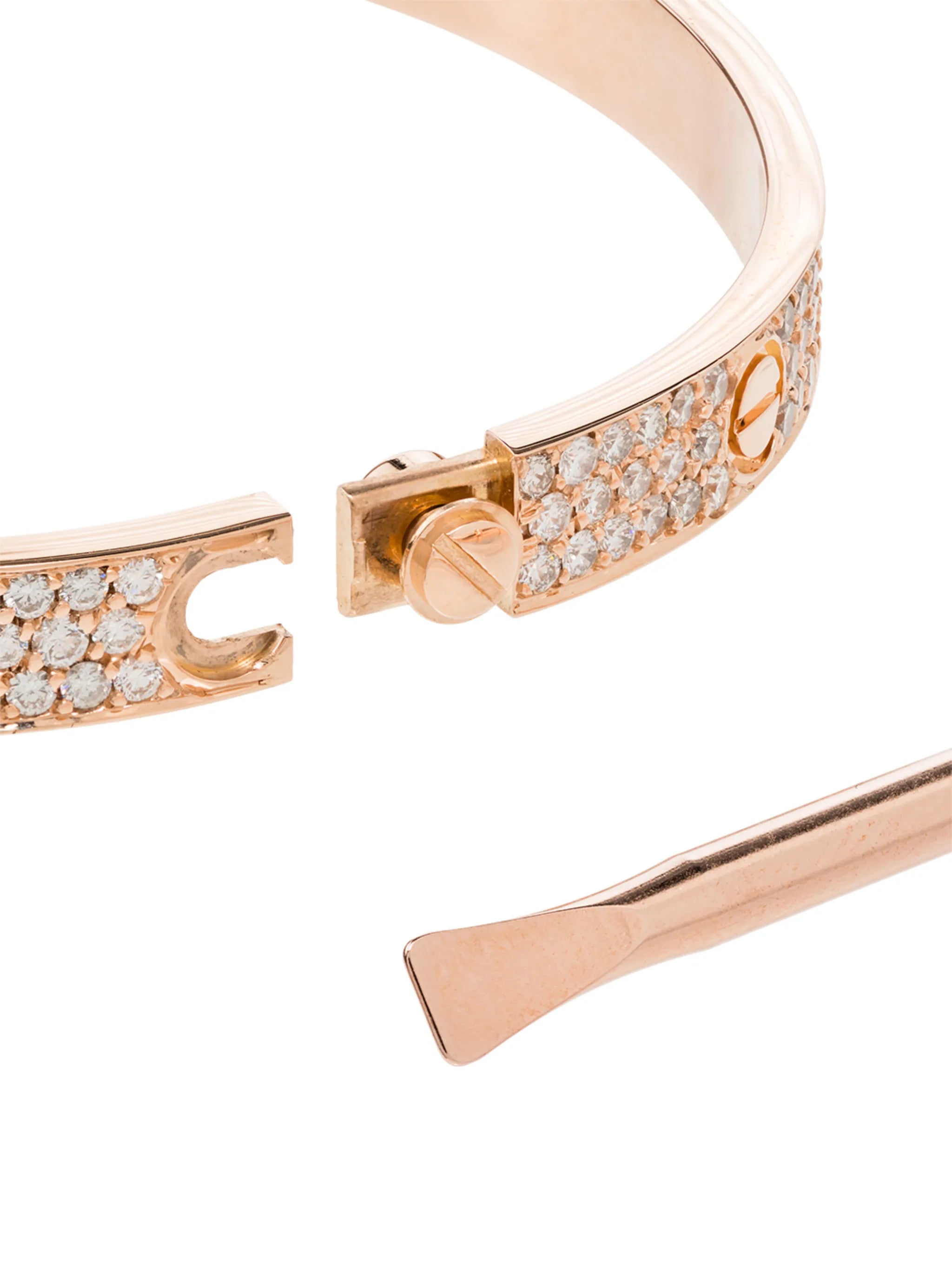 18kt rose gold Cartier Love diamond bracelet
