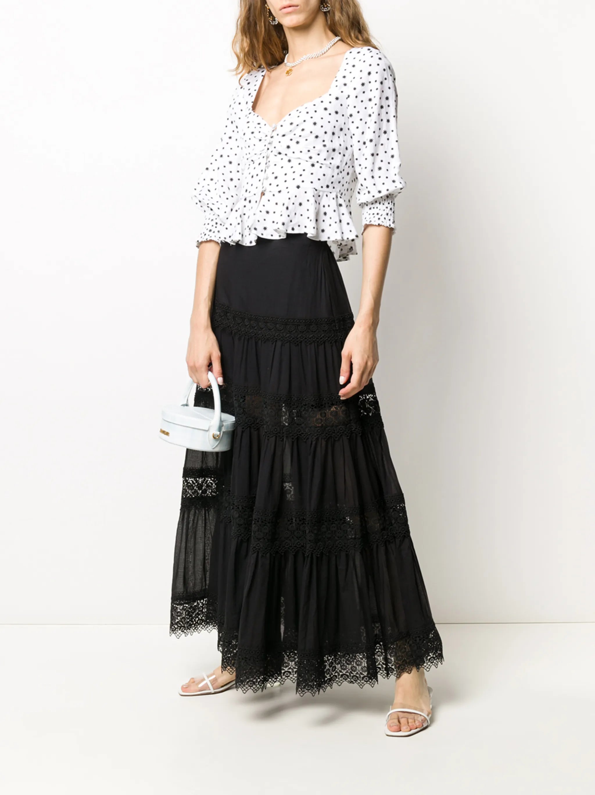 Ruth embroidered maxi skirt