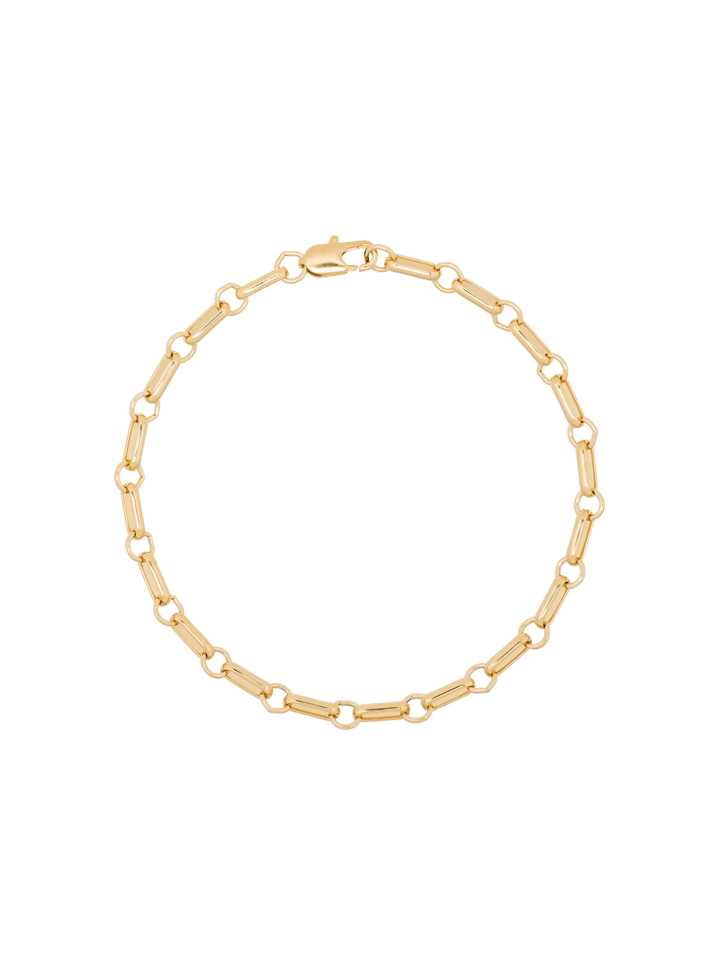 gold-plated bar chain anklet