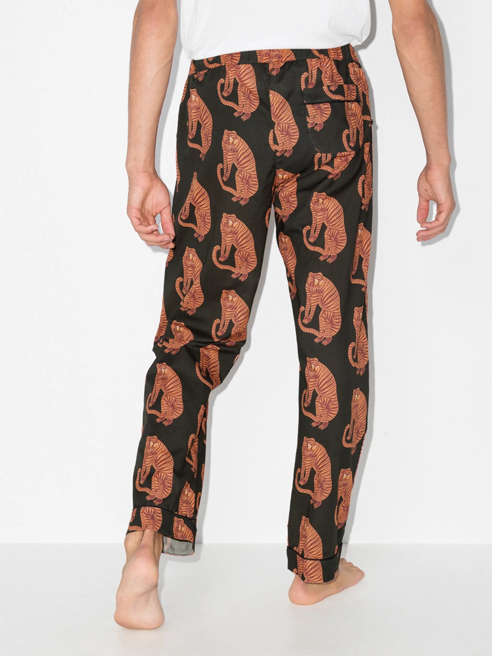 Sansindo tiger-print pajama trousers