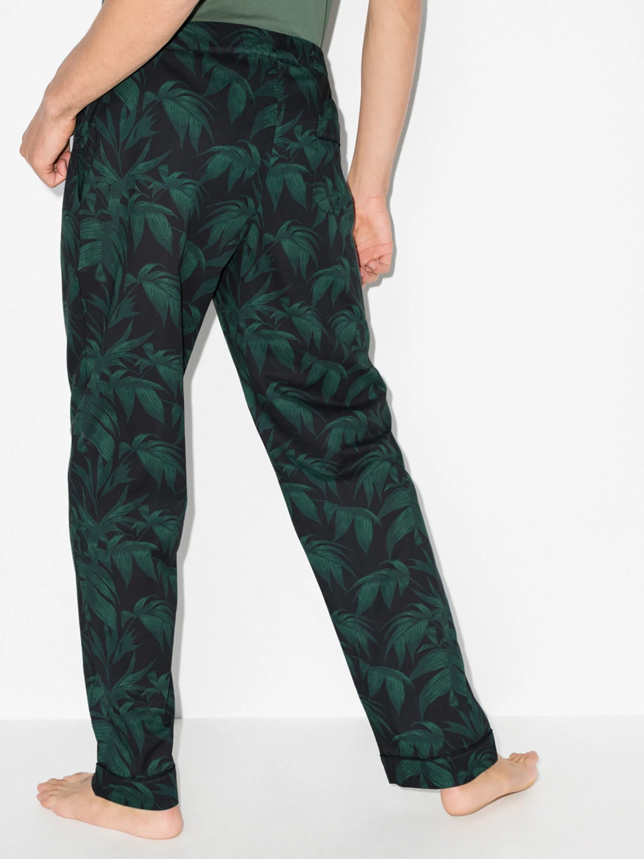 palm-tree print pyjama trousers