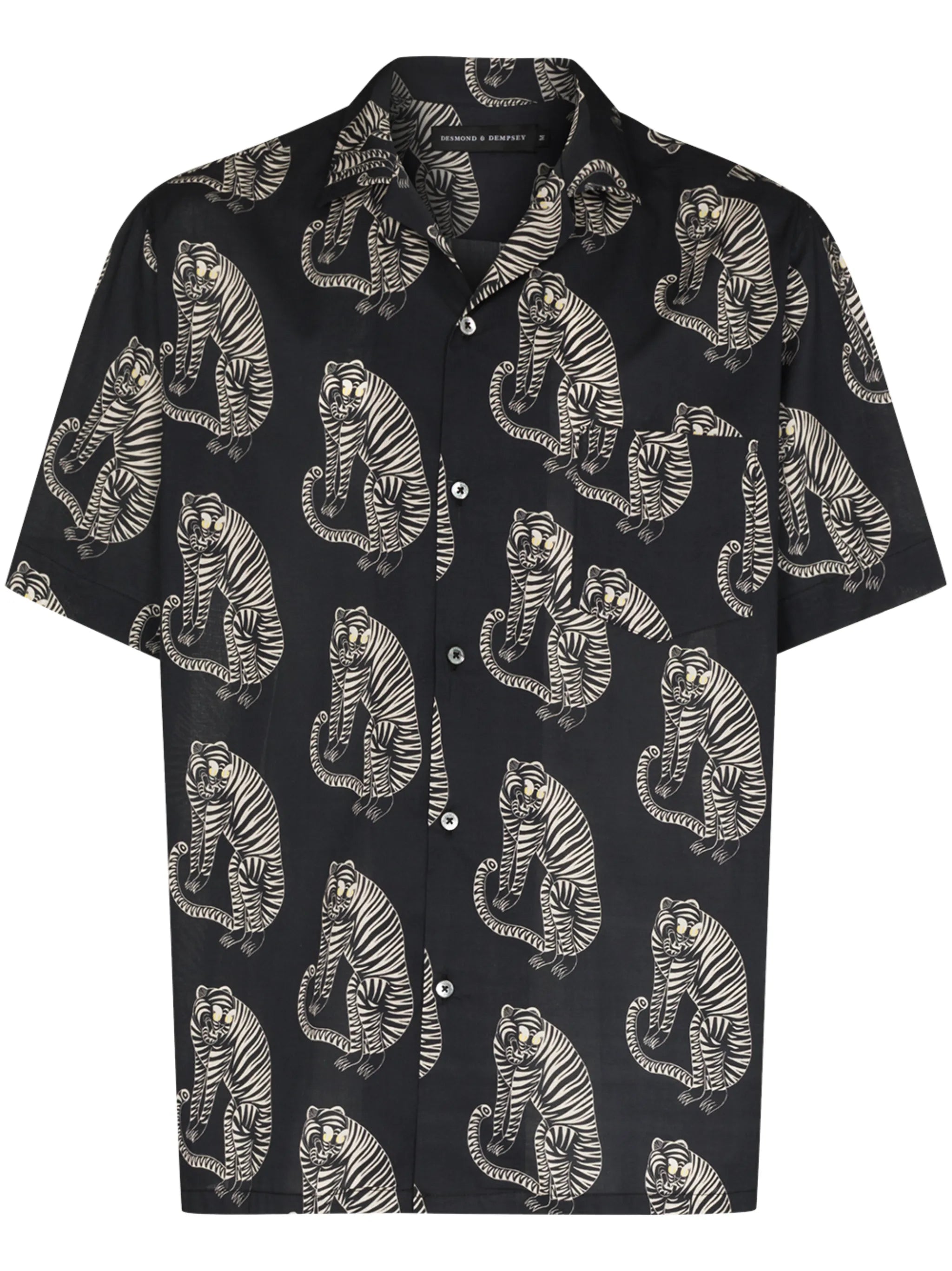 Sansindo tiger-print short-sleeve shirt