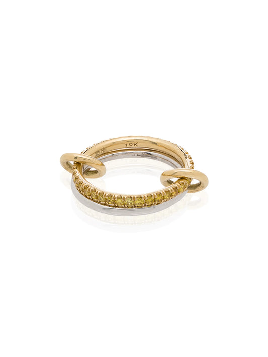 18kt yellow and white gold Marigold yellow diamond link ring