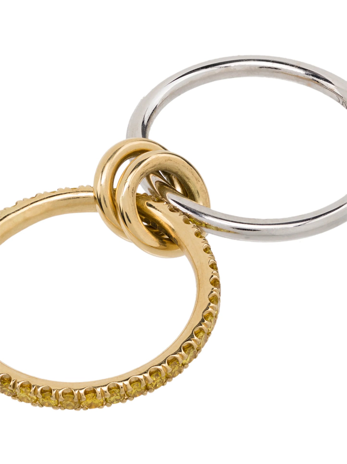 18kt yellow and white gold Marigold yellow diamond link ring
