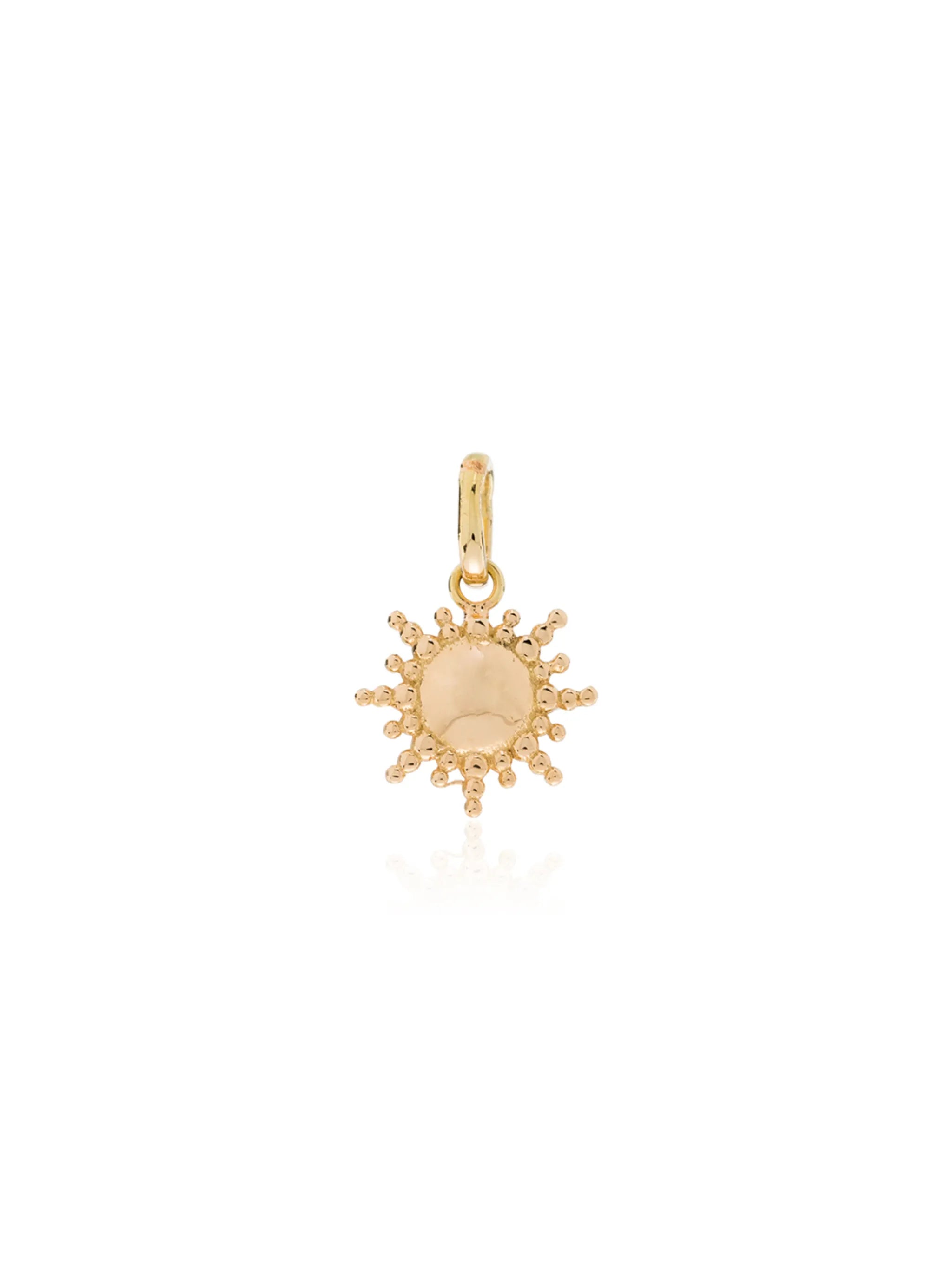 18kt yellow gold sun-motif charm