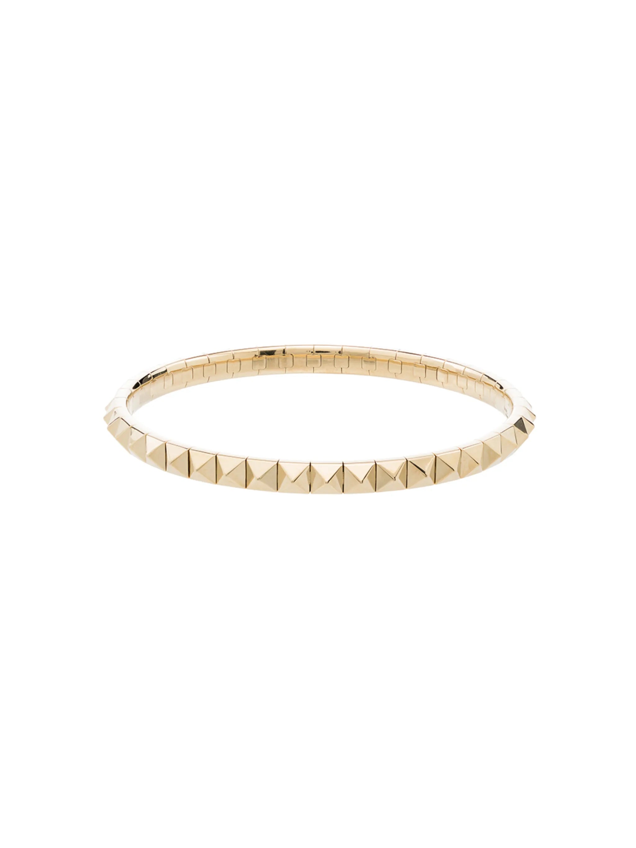 14kt yellow gold diamond stretch bracelet