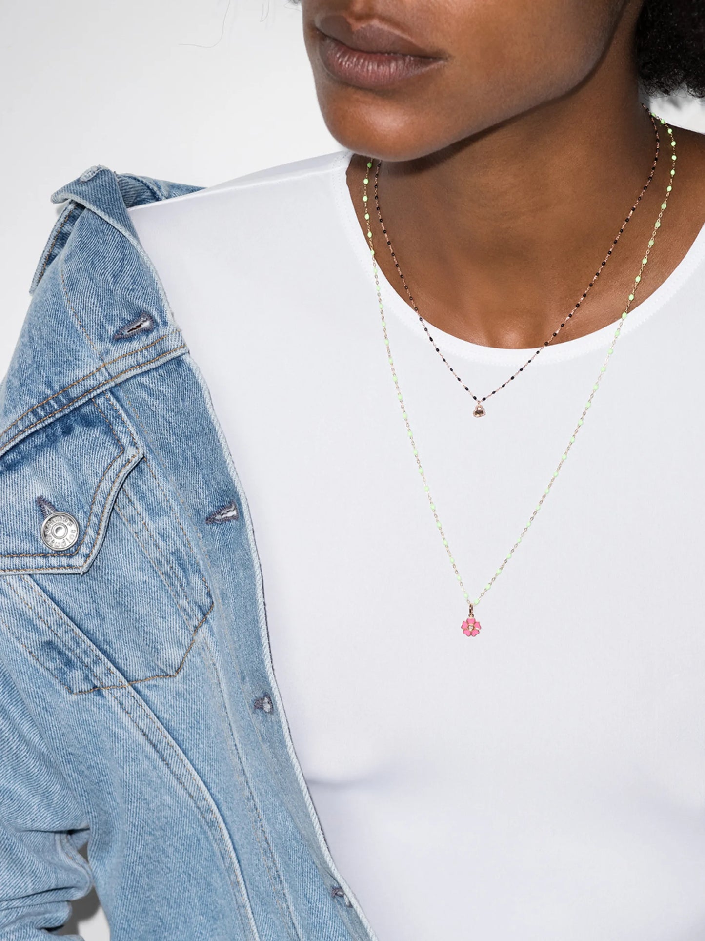 18kt yellow gold beaded necklace