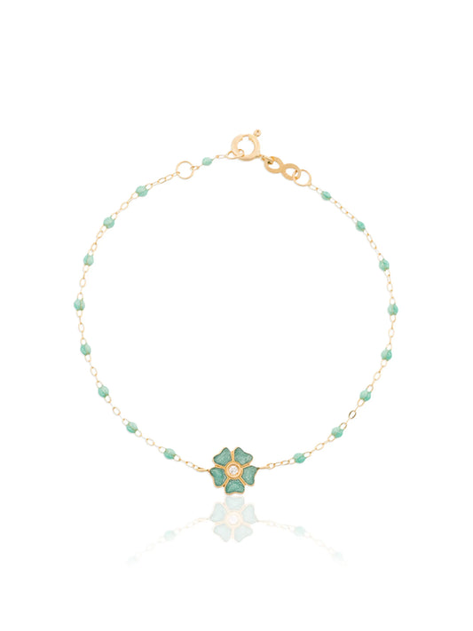 18kt yellow gold diamond flower bracelet