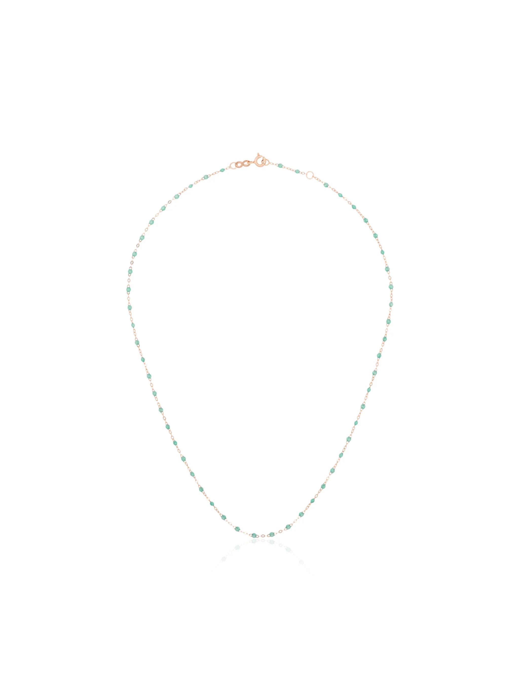 18kt rose gold beaded necklace