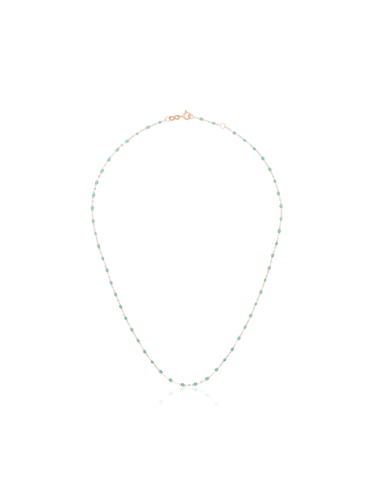 18kt rose gold beaded necklace
