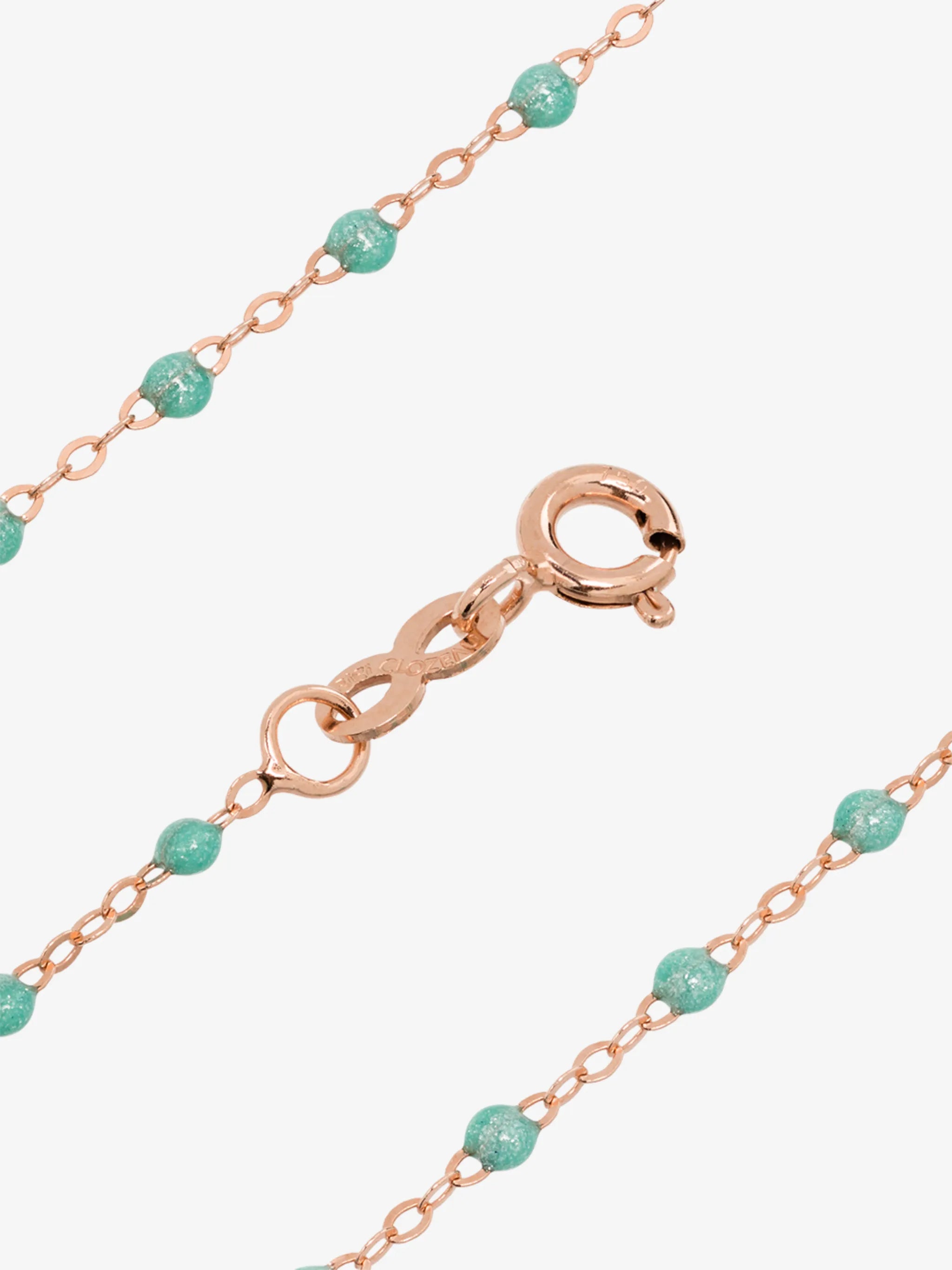 18kt rose gold beaded necklace