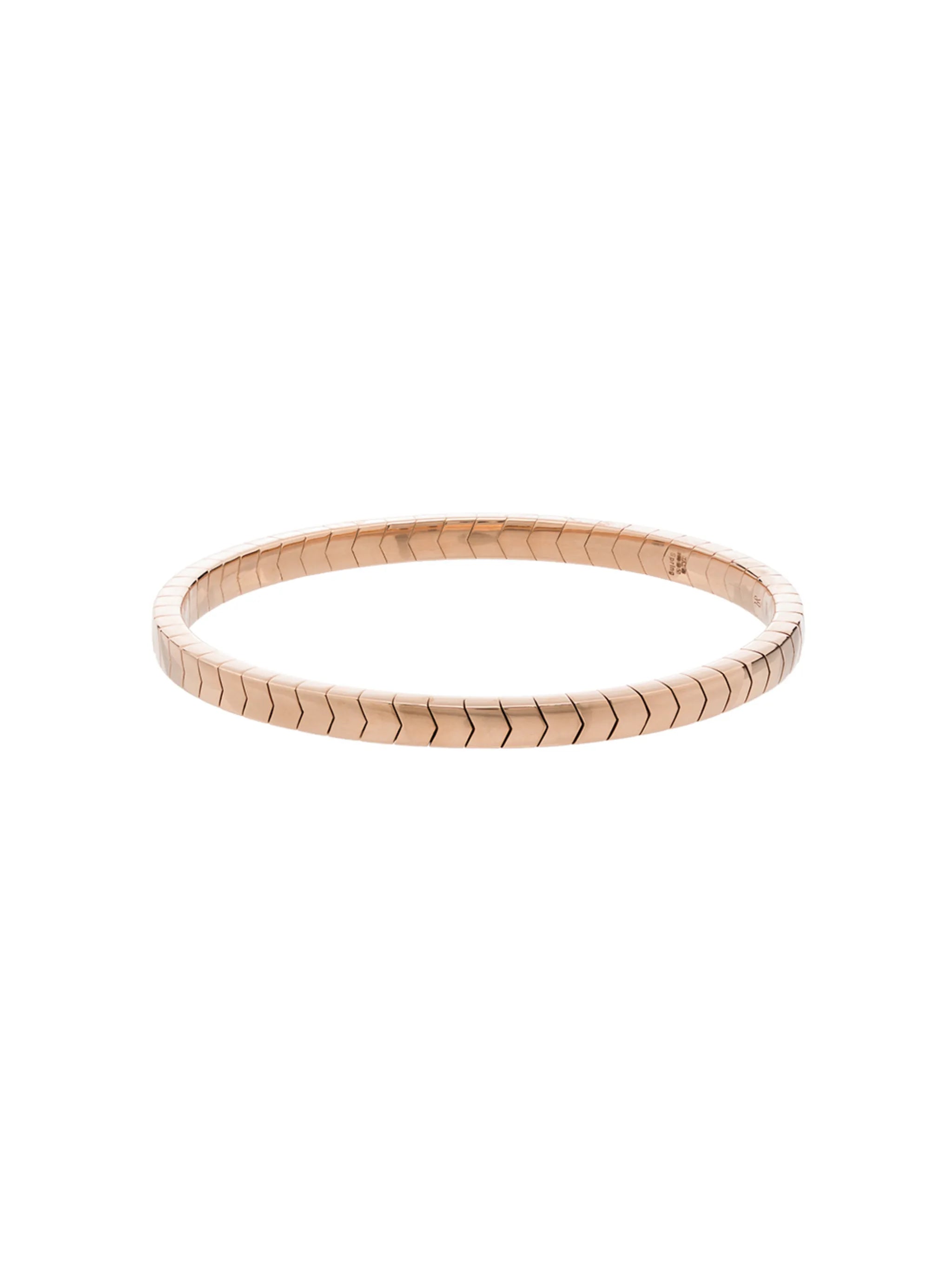 14kt rose gold chevron stretch bracelet