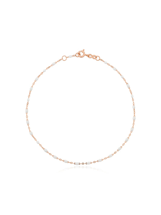 18kt rose gold beaded anklet
