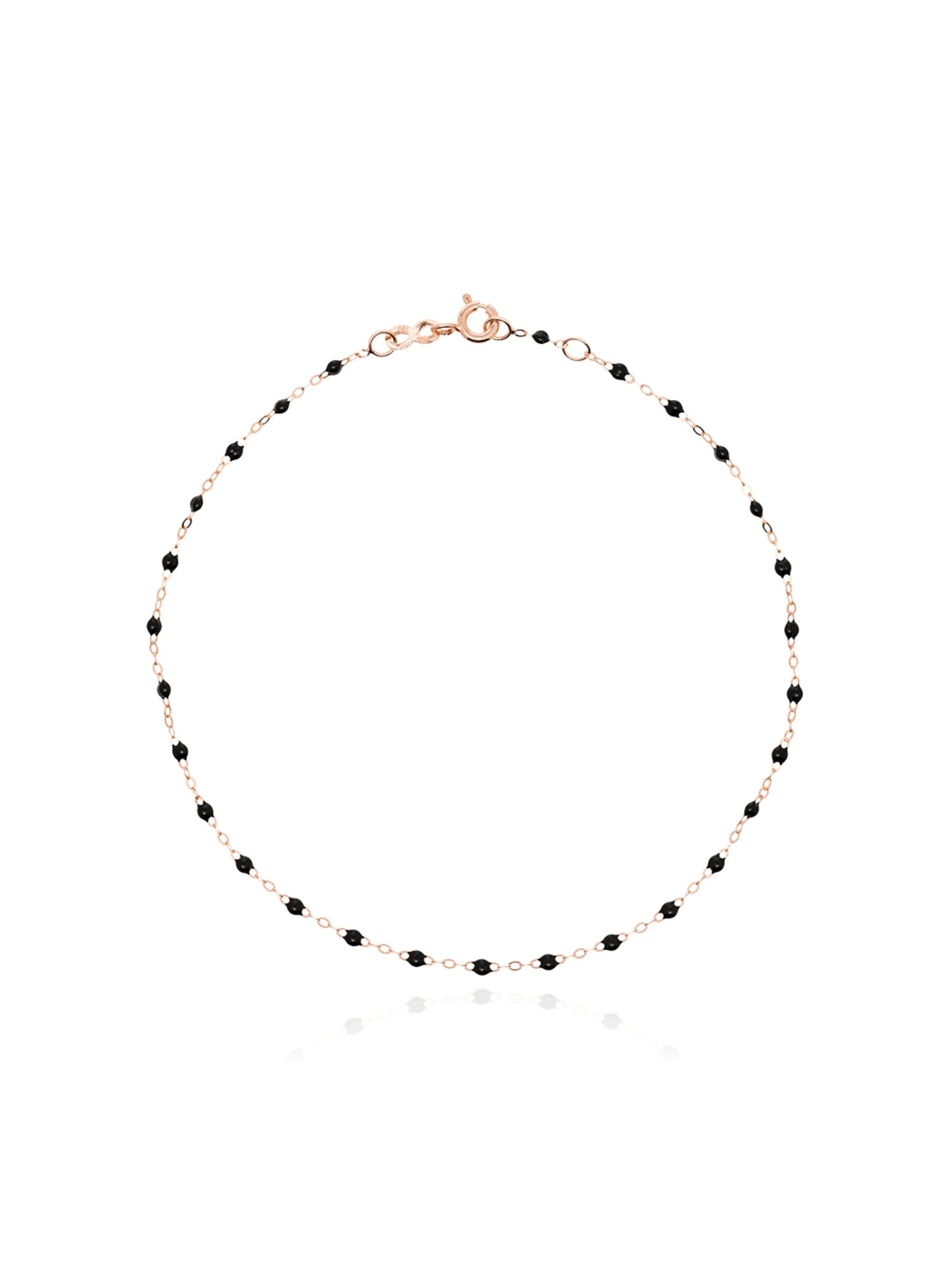 18kt rose gold beaded anklet