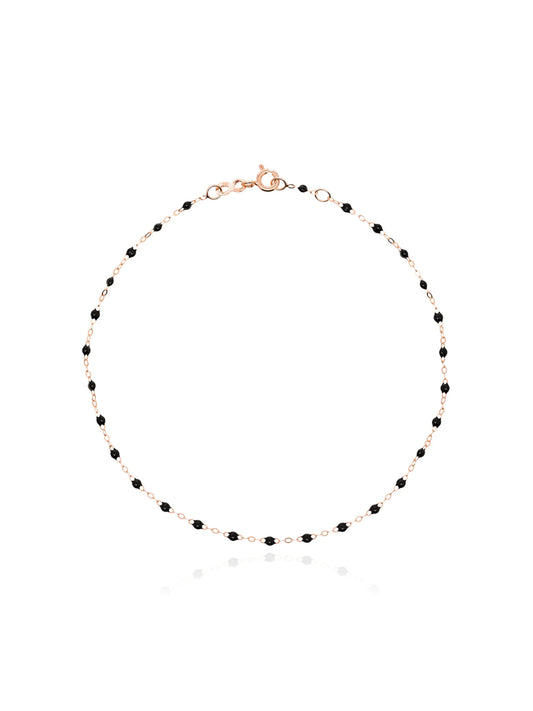 18kt rose gold beaded anklet
