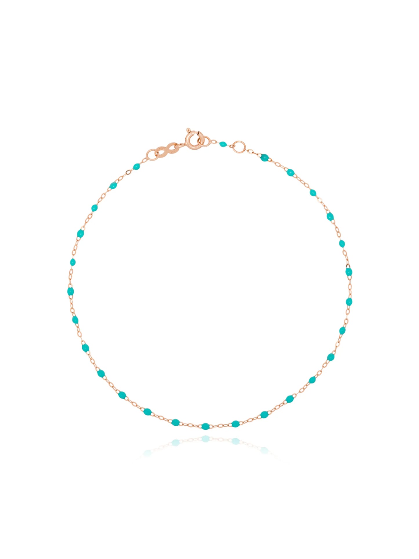 18kt rose gold beaded anklet
