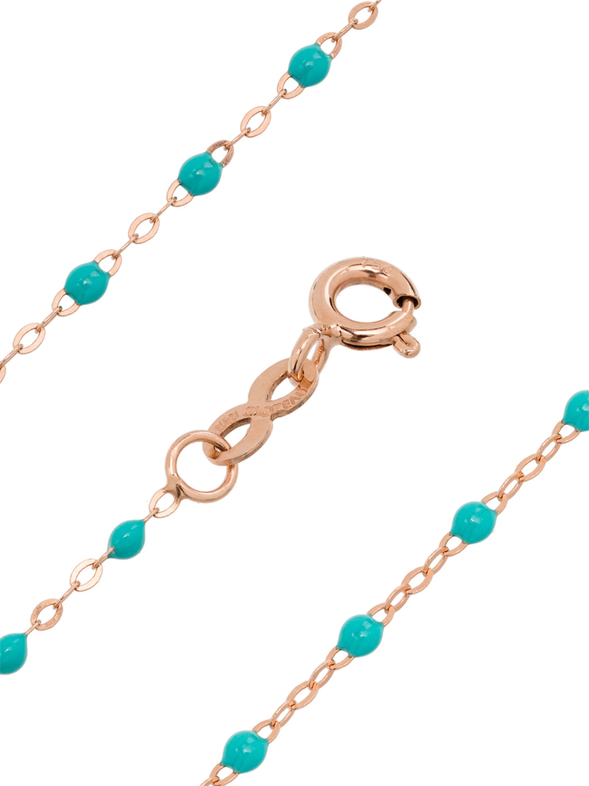 18kt rose gold beaded anklet