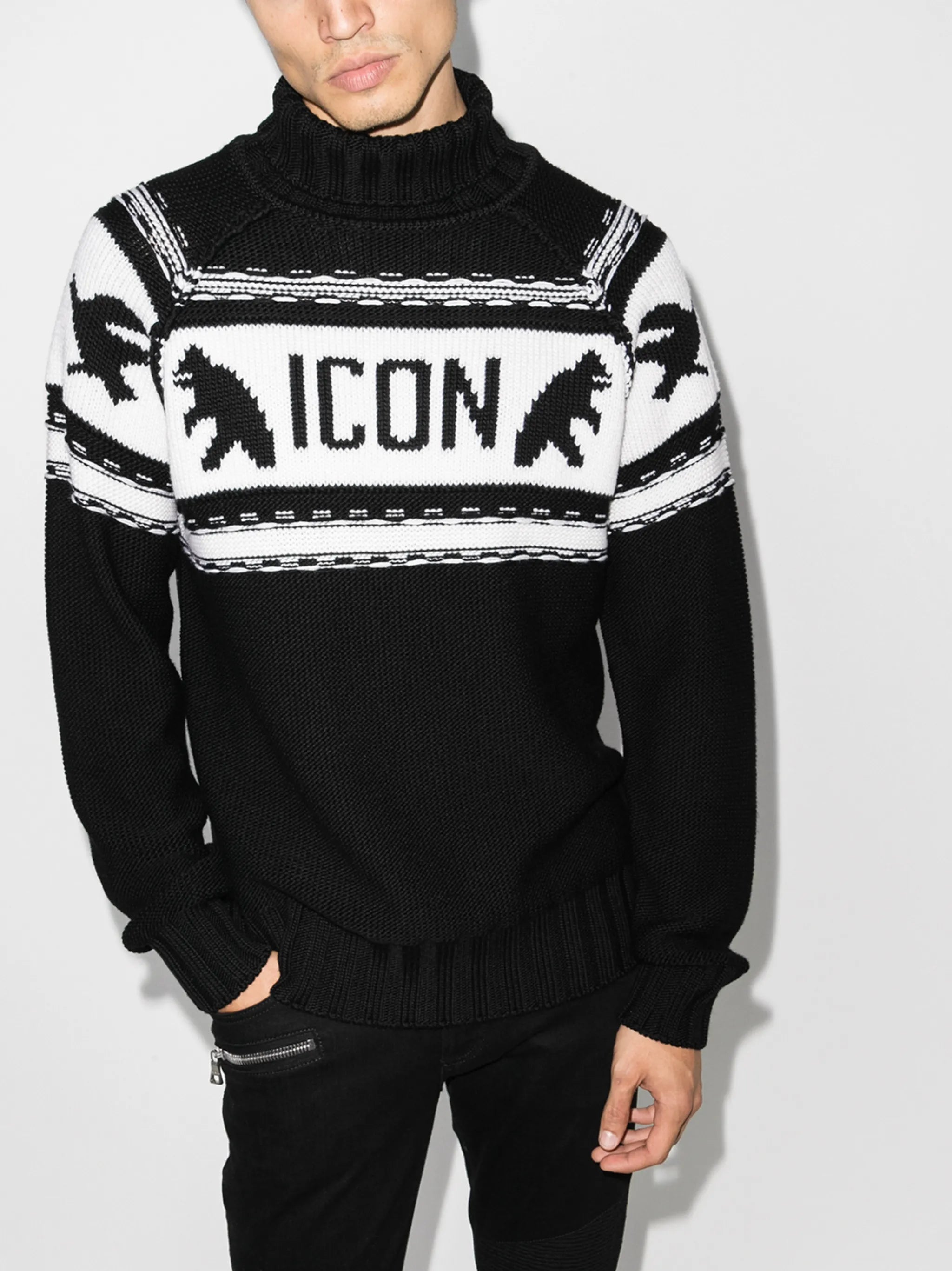 Icon roll neck jumper