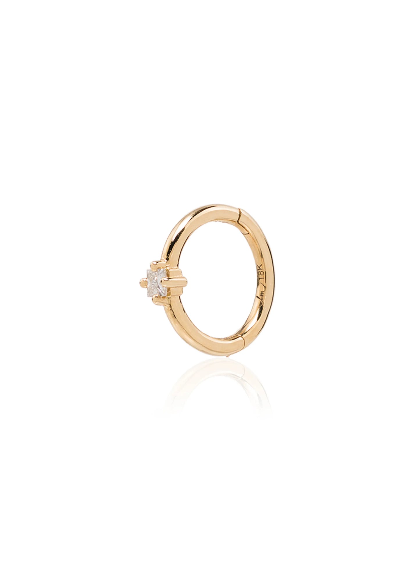 diamond hoop earring