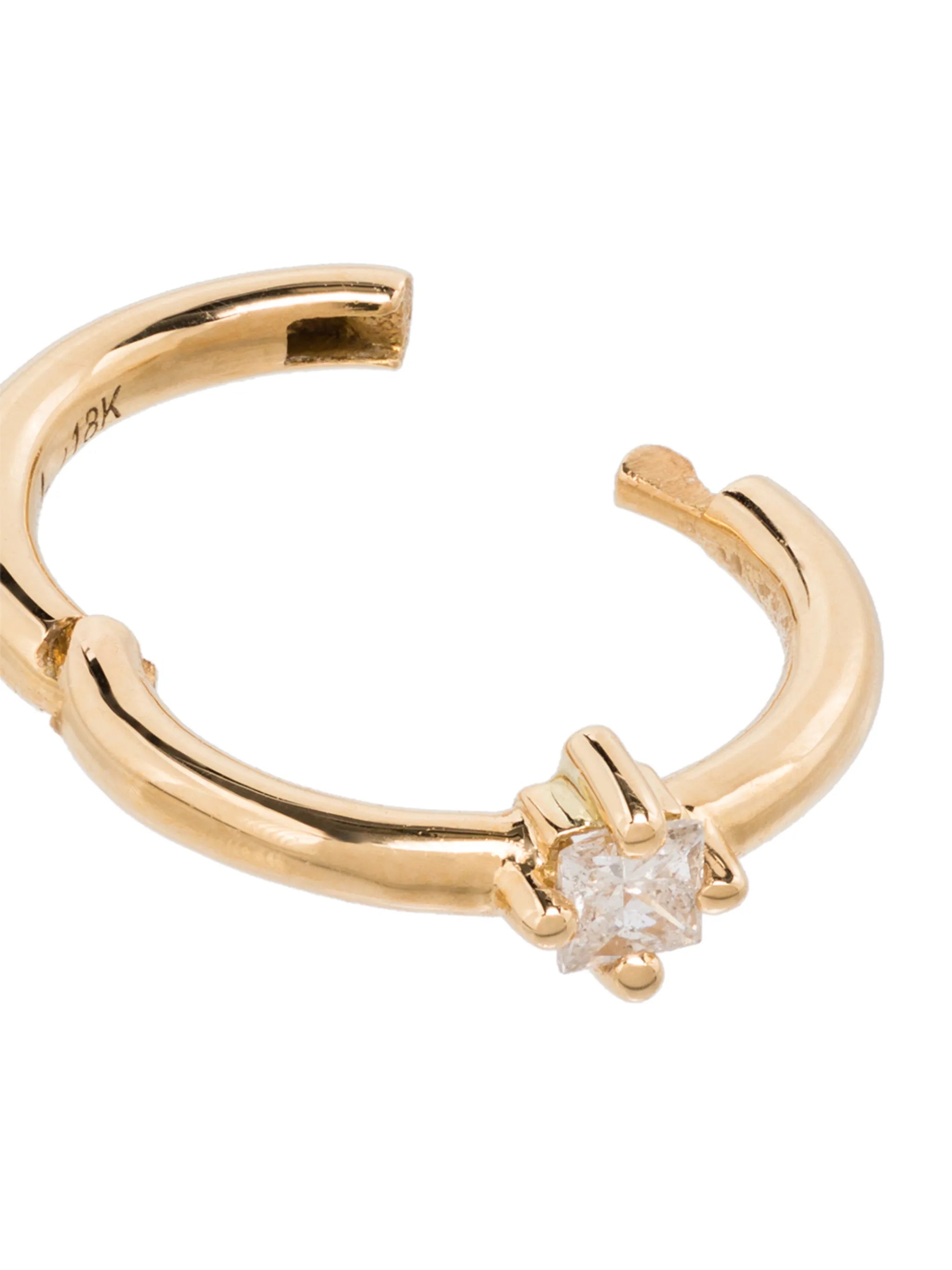 diamond hoop earring