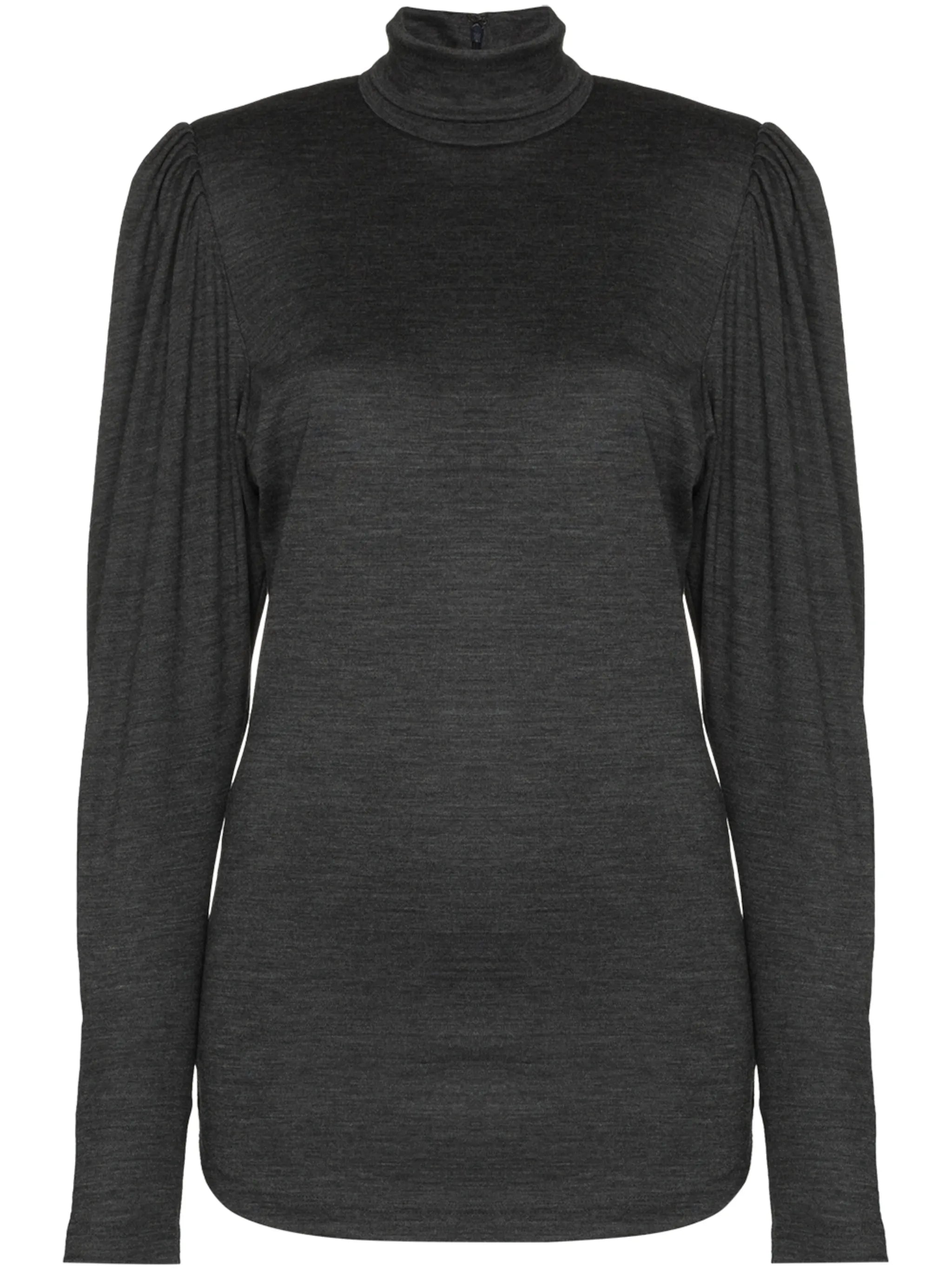 balloon-sleeve rollneck top