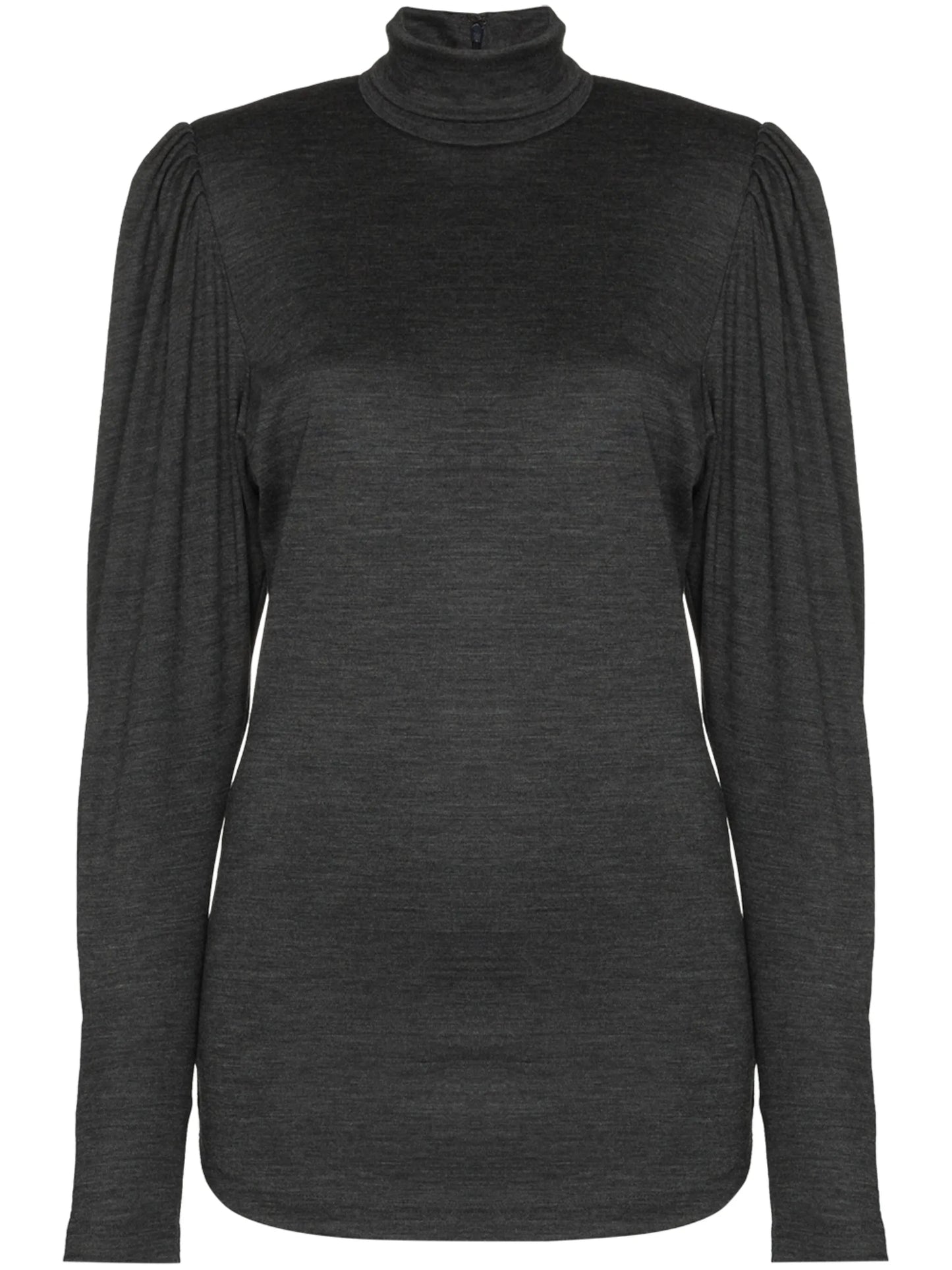 balloon-sleeve rollneck top