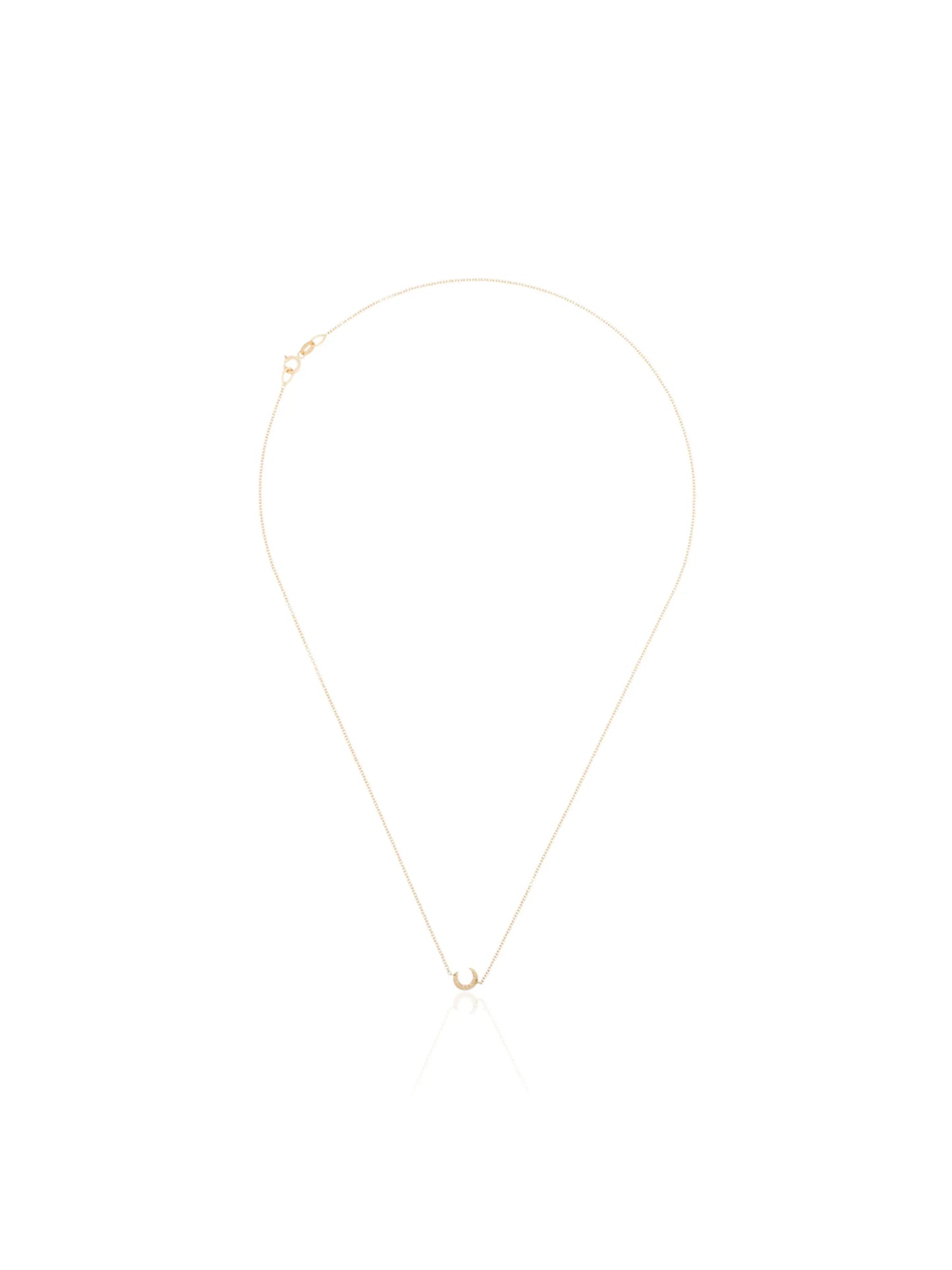 18kt yellow gold crescent-moon short necklace
