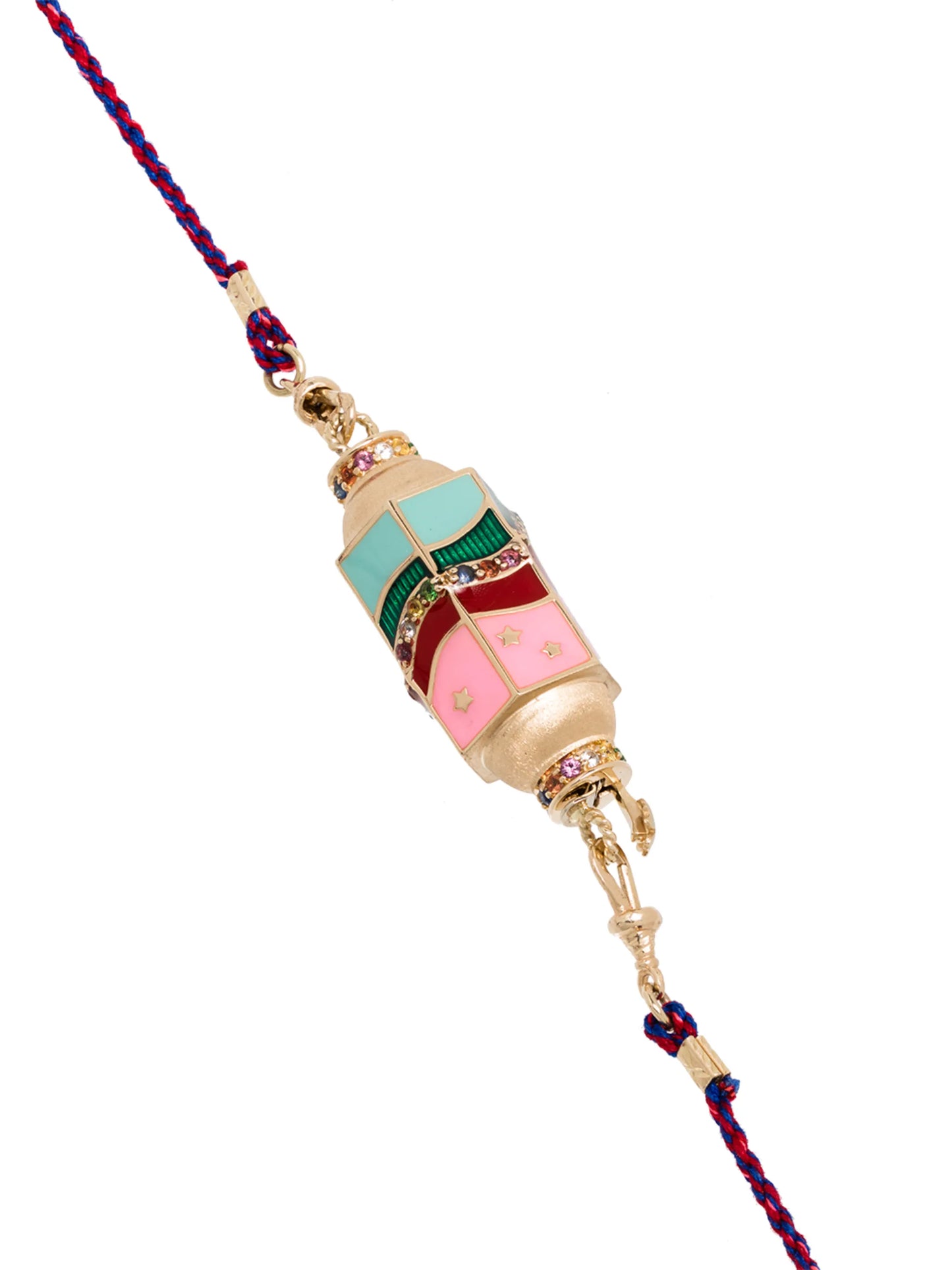 14kt yellow gold Rainbow Waterfall locket necklace
