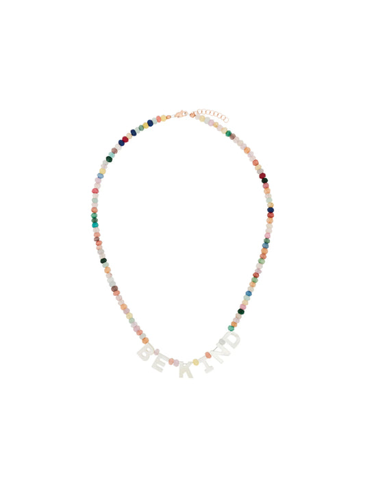 Be Kind 14kt rose gold jade necklace
