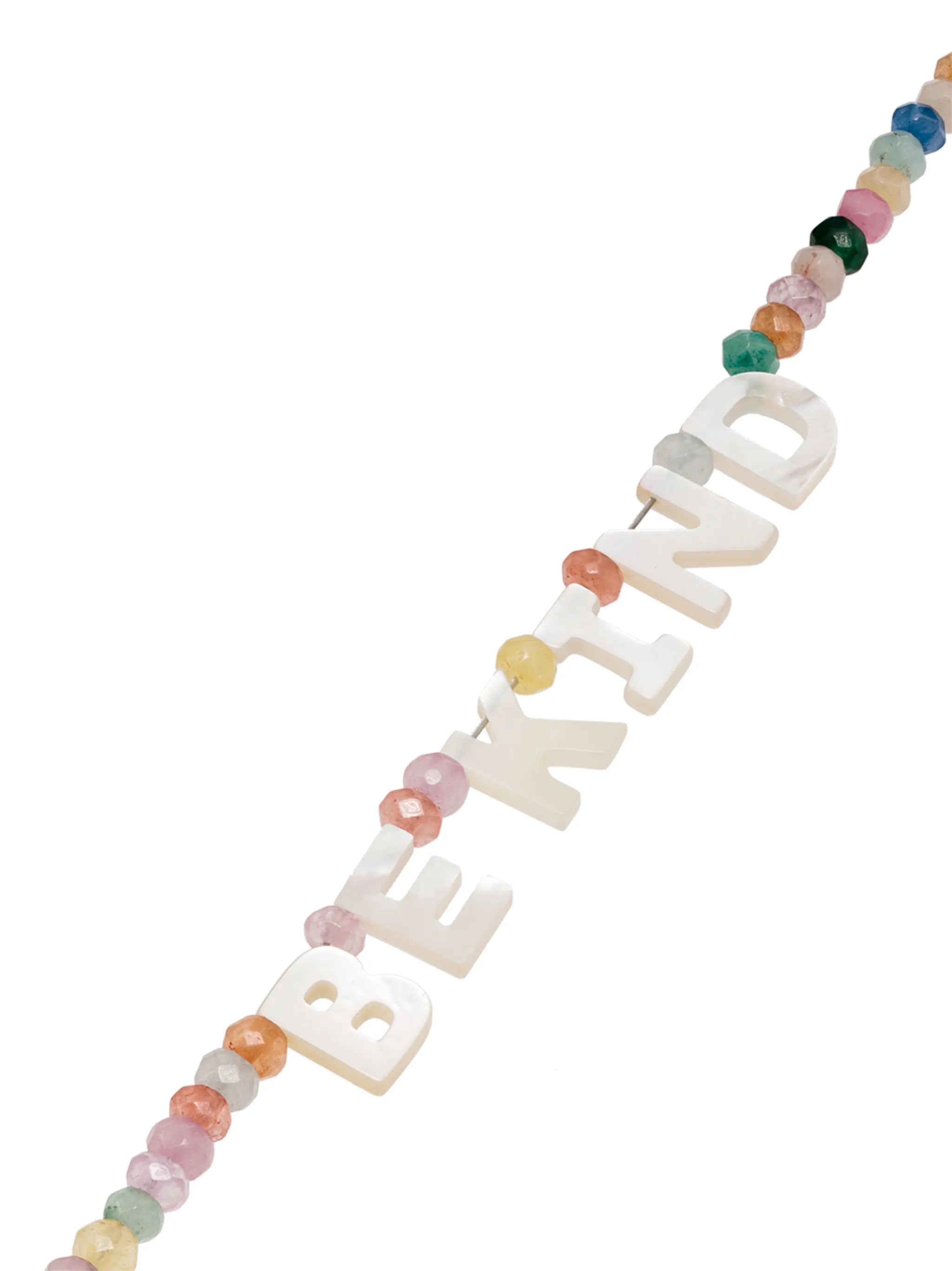 Be Kind 14kt rose gold jade necklace