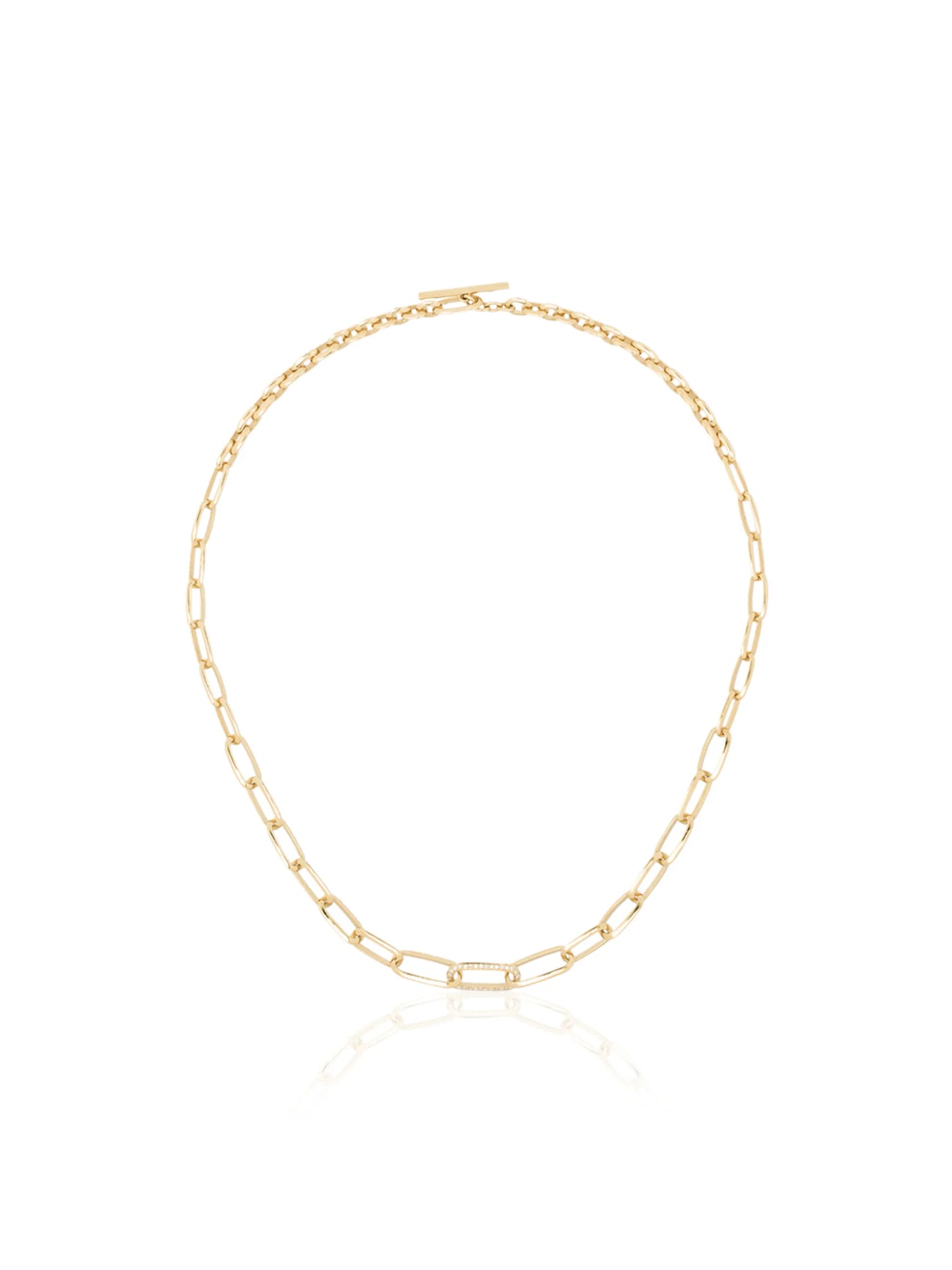 18kt Knife Edge diamond necklace