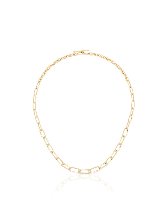 18kt Knife Edge diamond necklace