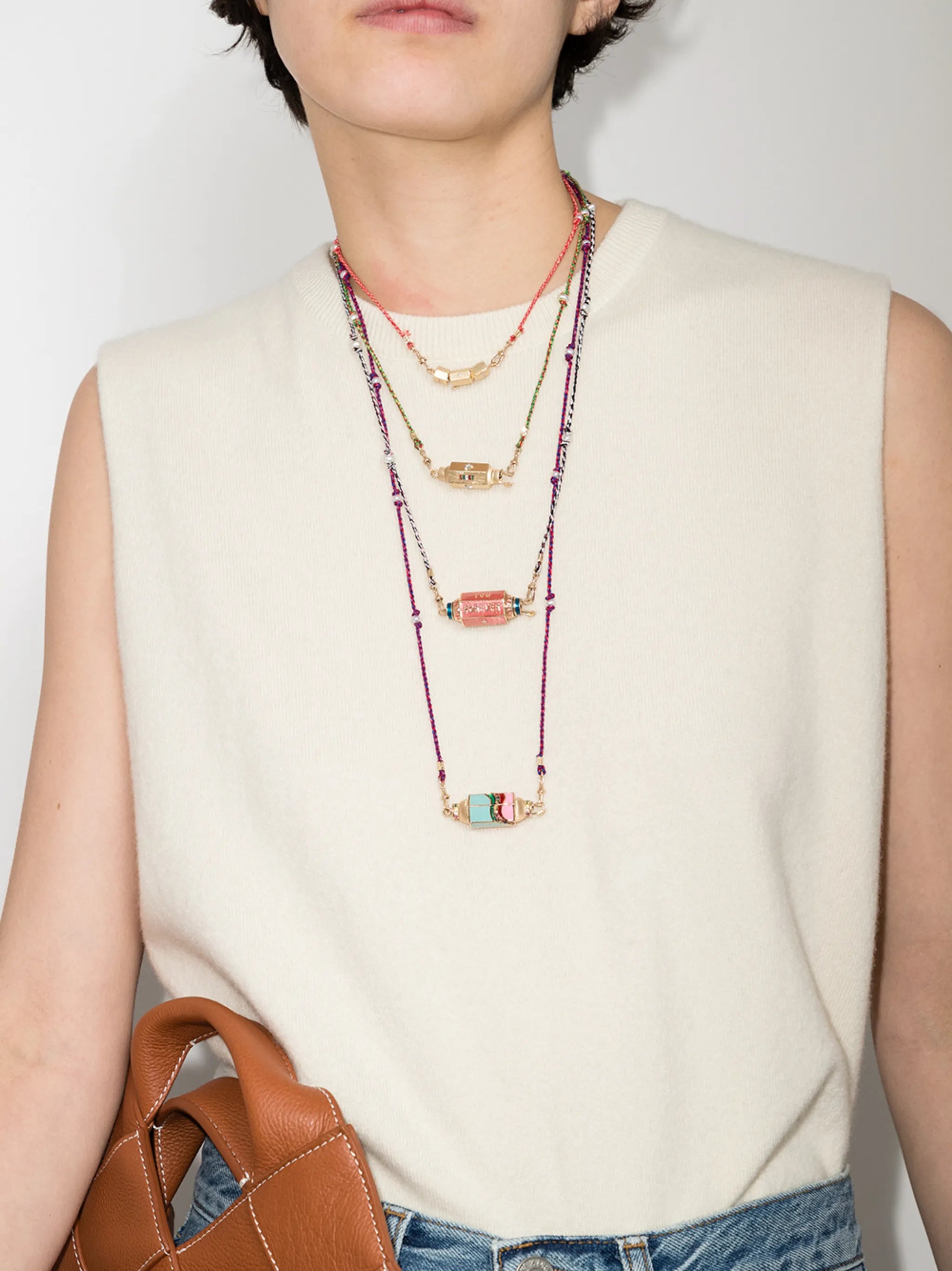 14kt yellow gold Eye Will locket necklace