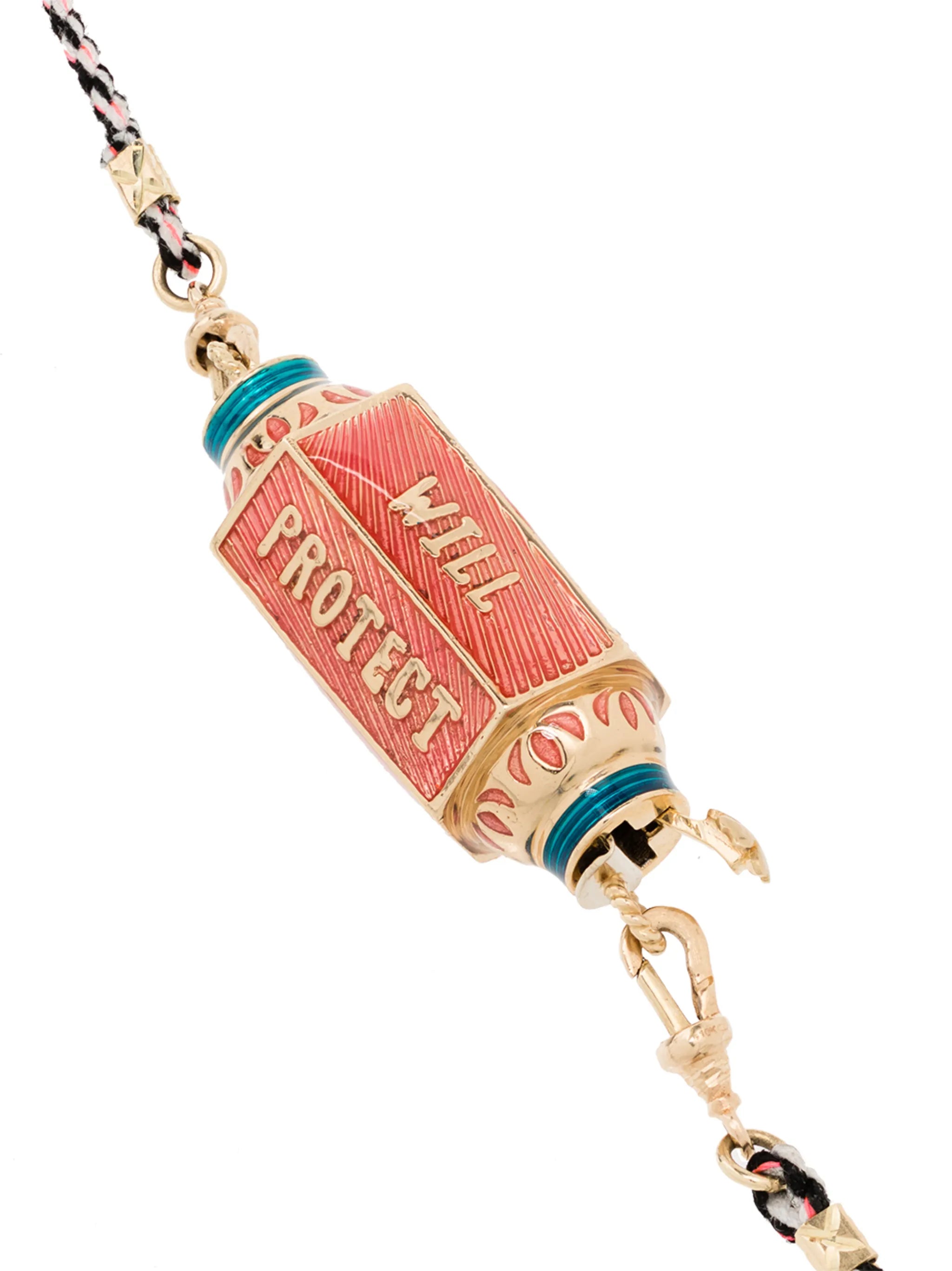 14kt yellow gold Eye Will locket necklace