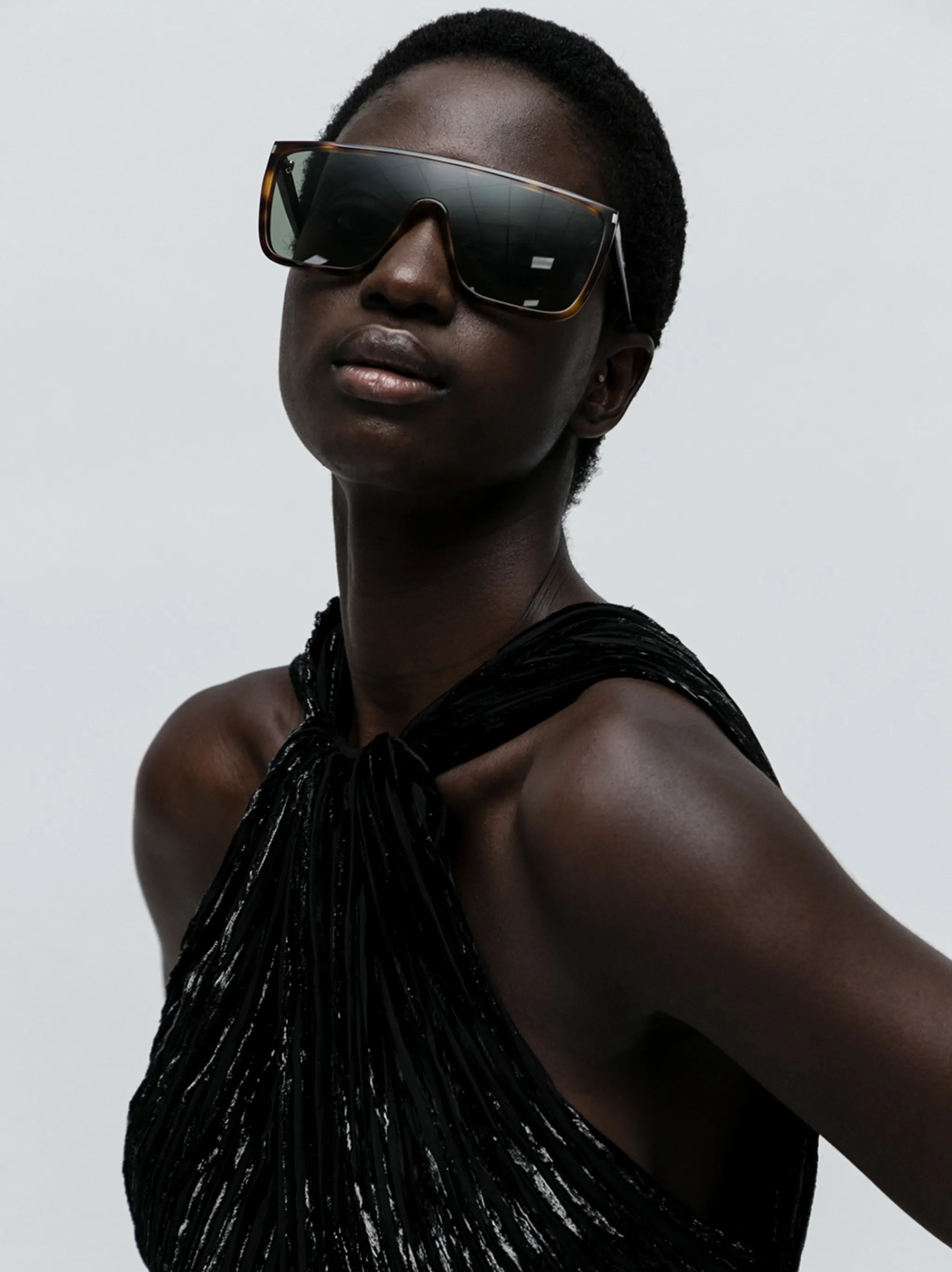 Mask tortoiseshell-effect sunglasses