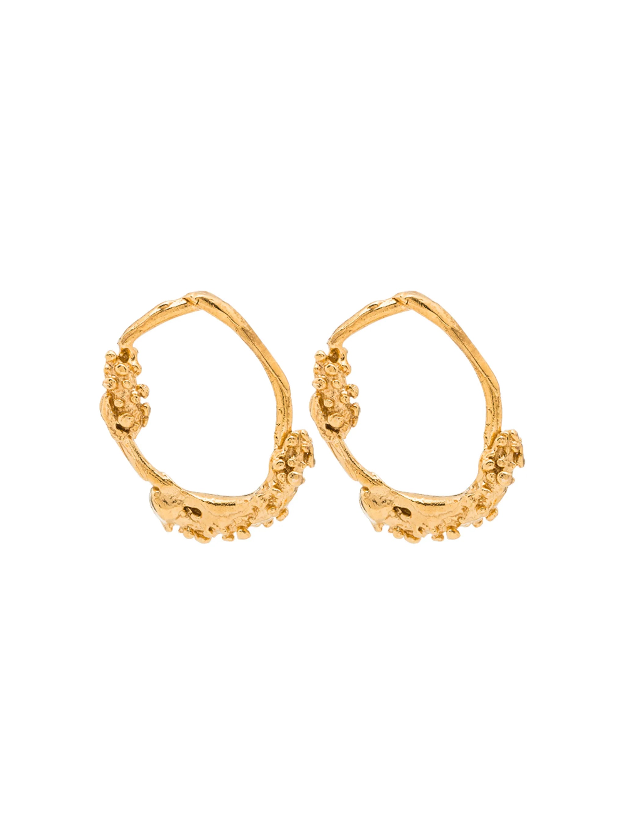 24kt gold-plated Unreal City hoop earrings