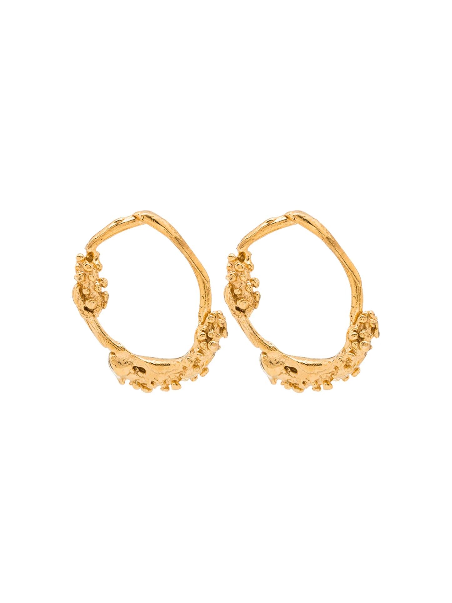 24kt gold-plated Unreal City hoop earrings