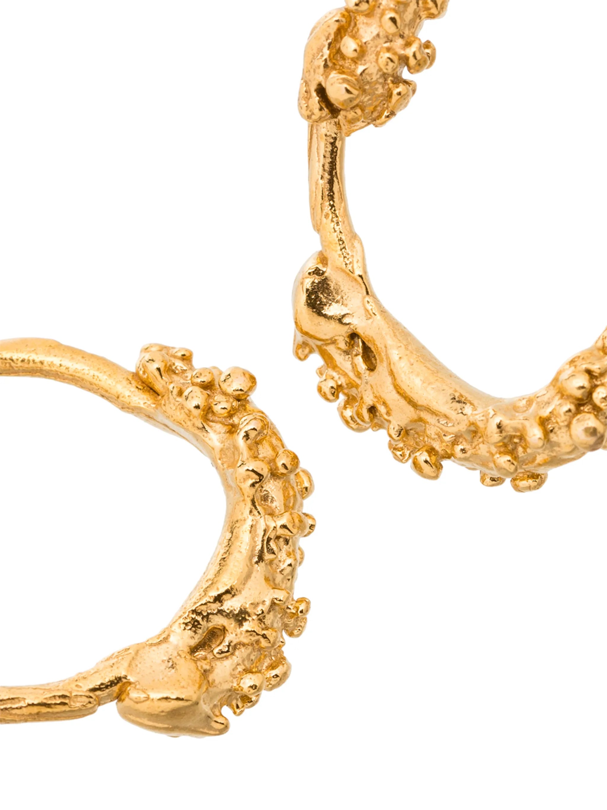 24kt gold-plated Unreal City hoop earrings