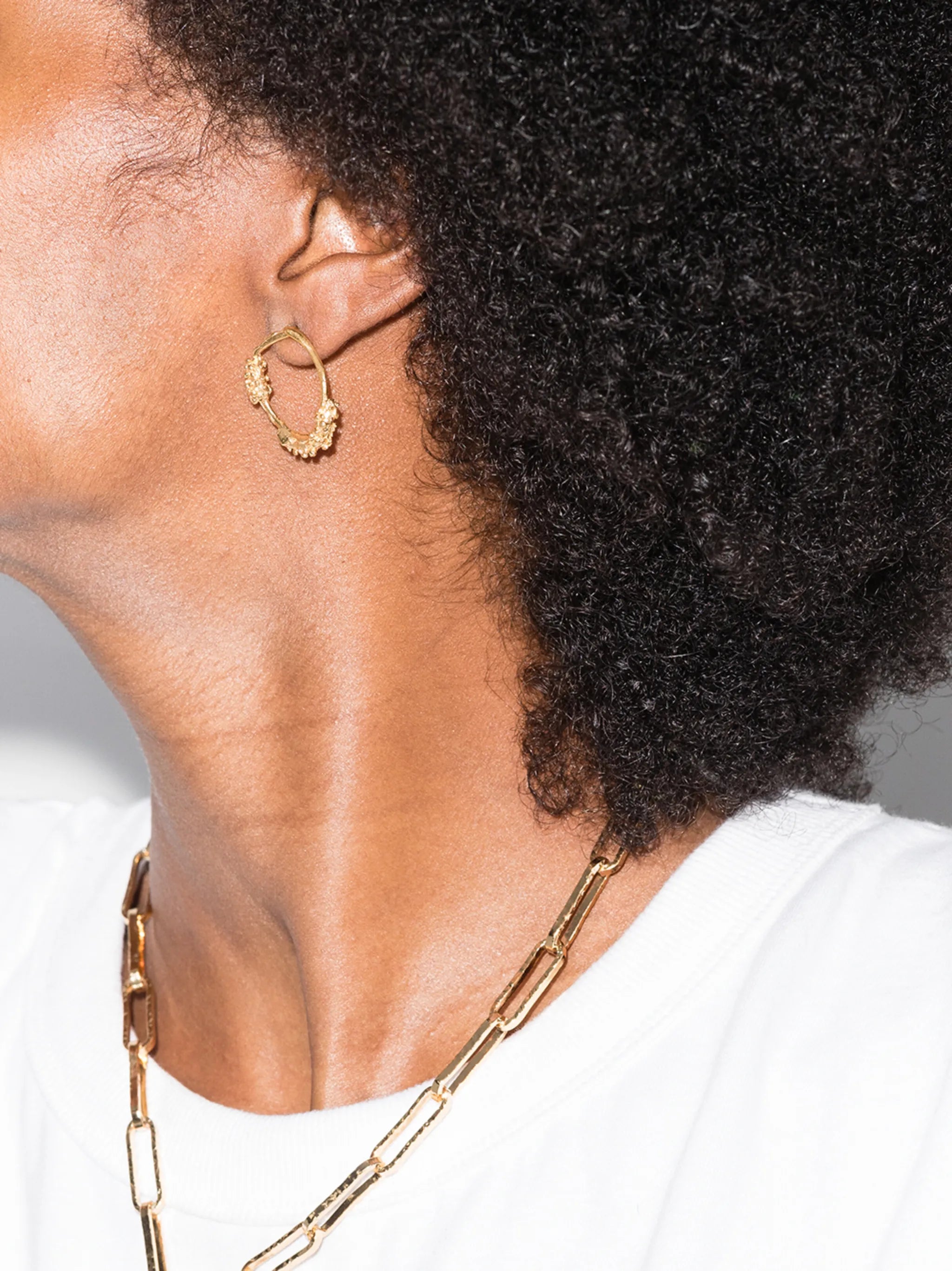 24kt gold-plated Unreal City hoop earrings