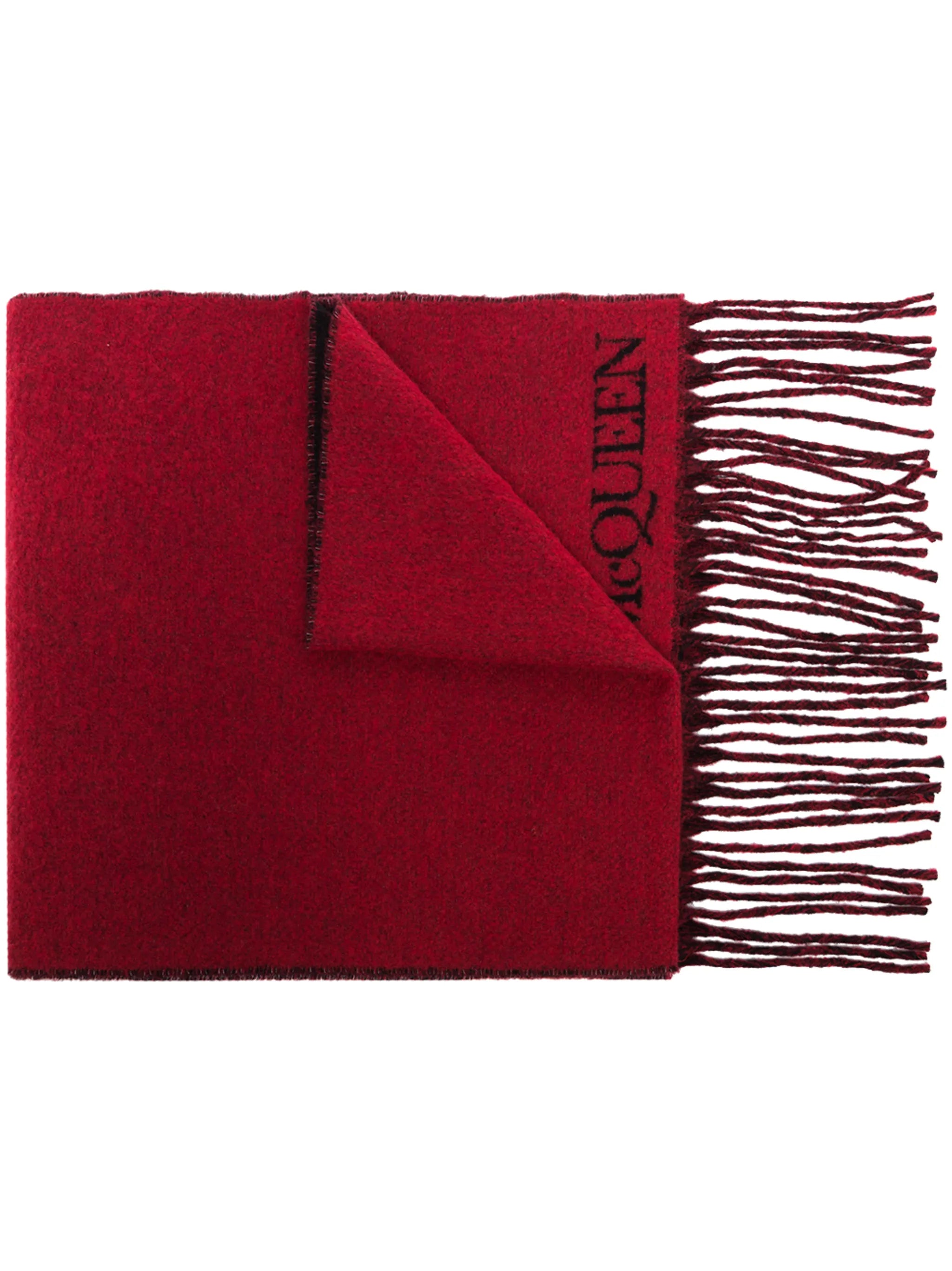 Blown Up intarsia-knit scarf