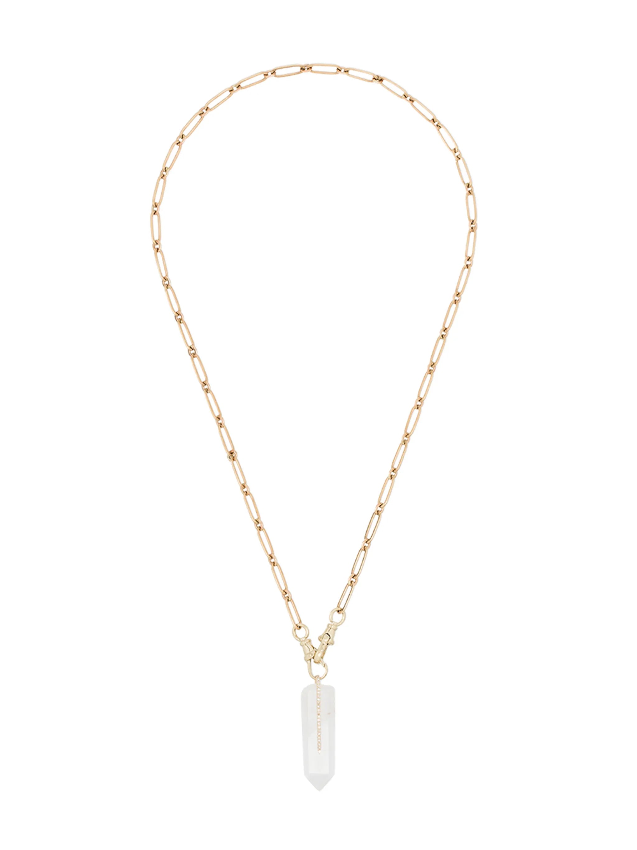 9kt Moon No.2 diamond necklace