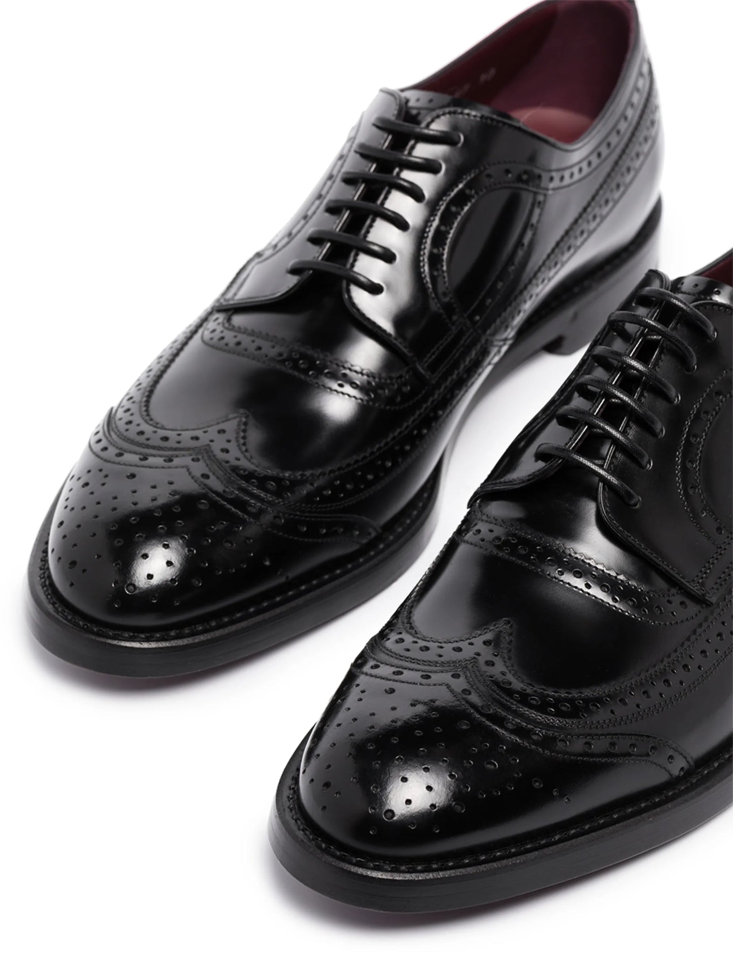 brushed leather brogues