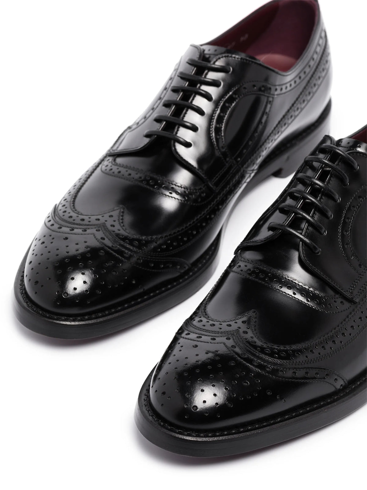 brushed leather brogues